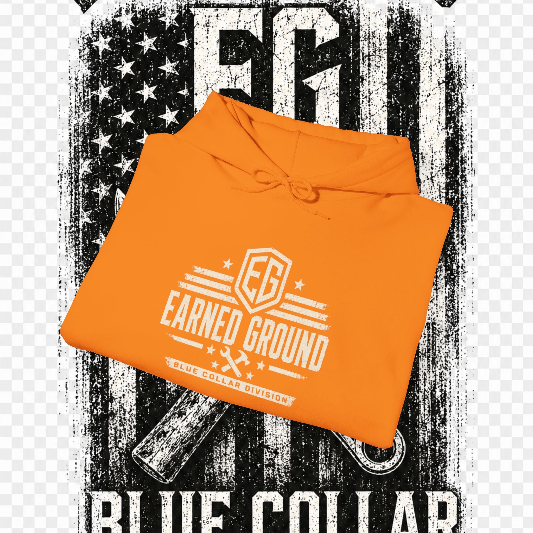 Earned Ground Blue Collar Hoodie – Blue Collar Division Hoodie