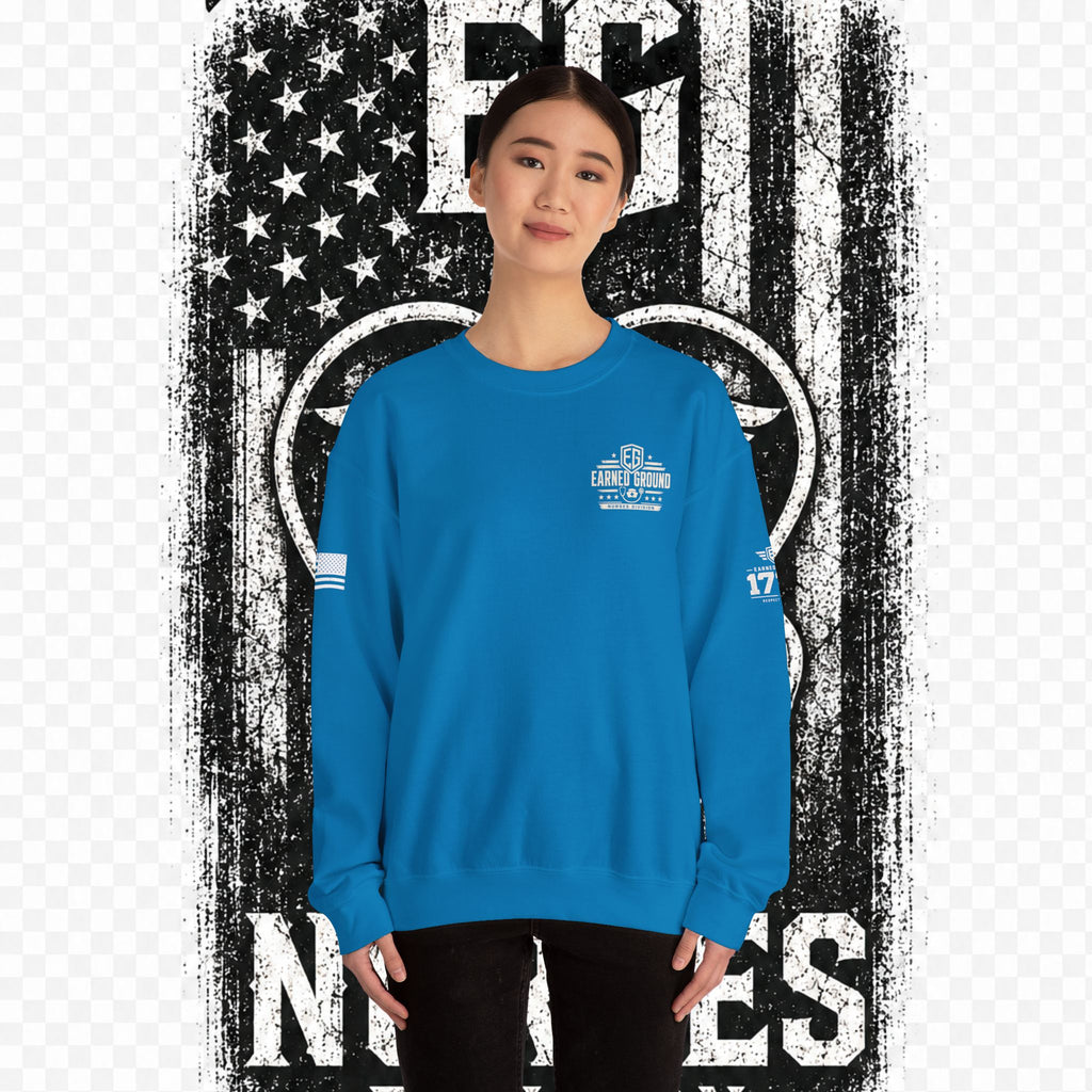 EARNED GROUND Nurses Division Crewneck Sweatshirt – Nurses Caduceus Badge Design