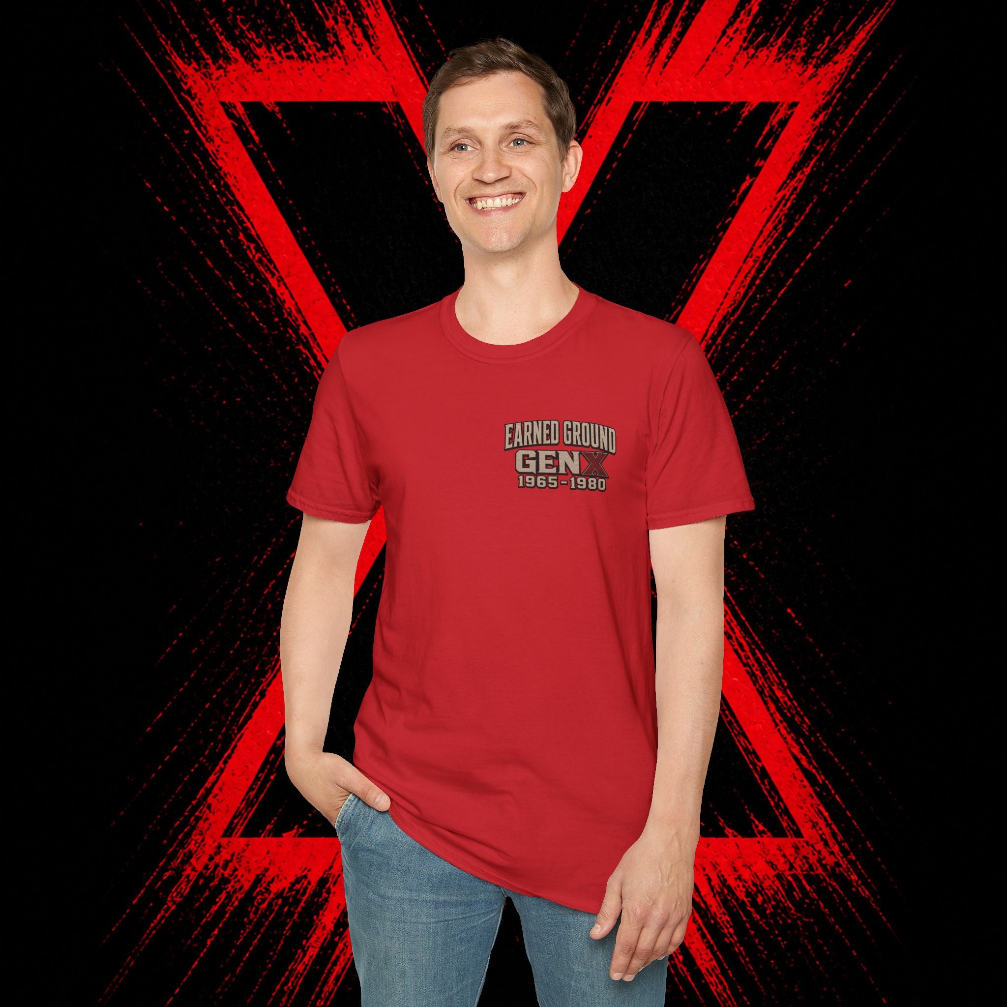 Earned Ground Gen X 1965–1980 Retro Vintage Tee— Gen X 1965–1980 Retro Vintage Tee