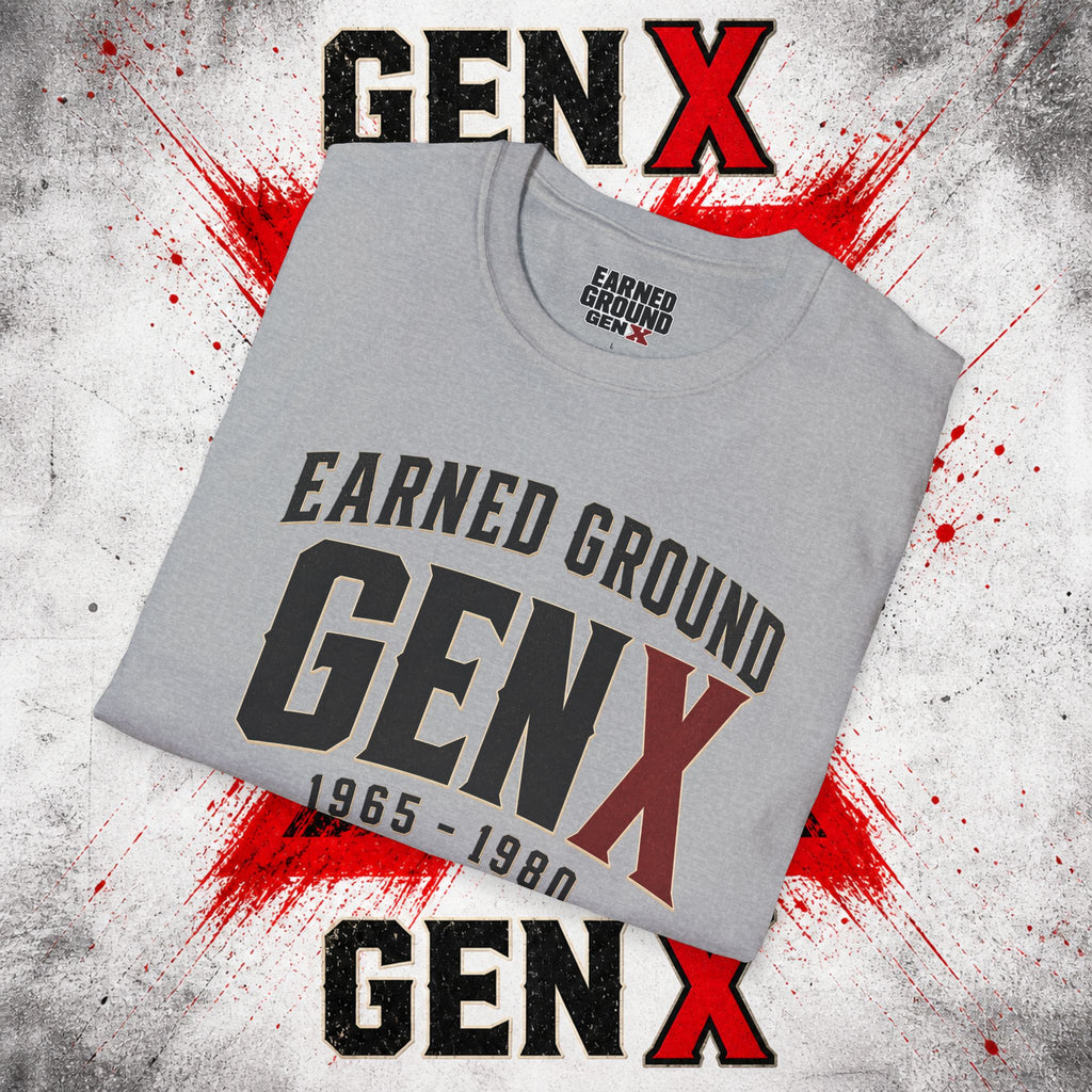 Earned Ground GEN X T-Shirt — 1965–1980 Retro Pride Tee