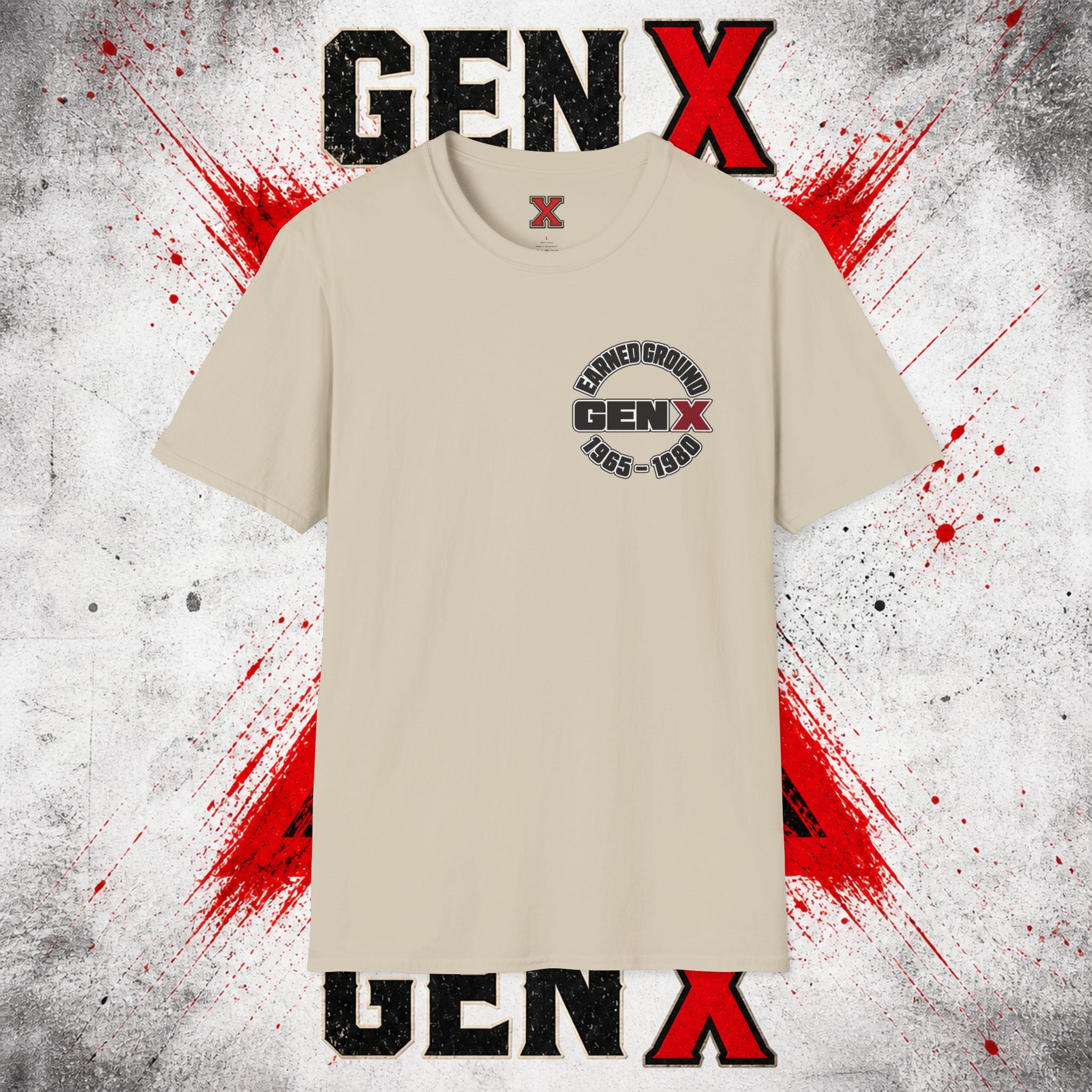EARNED GROUD Gen X 1965–1980 Retro Logo T-Shirt