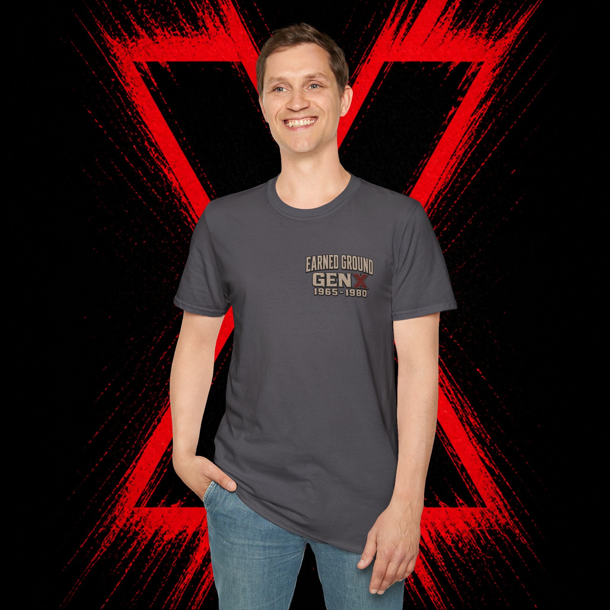 Earned Ground Gen X 1965–1980 Retro Vintage Tee— Gen X 1965–1980 Retro Vintage Tee