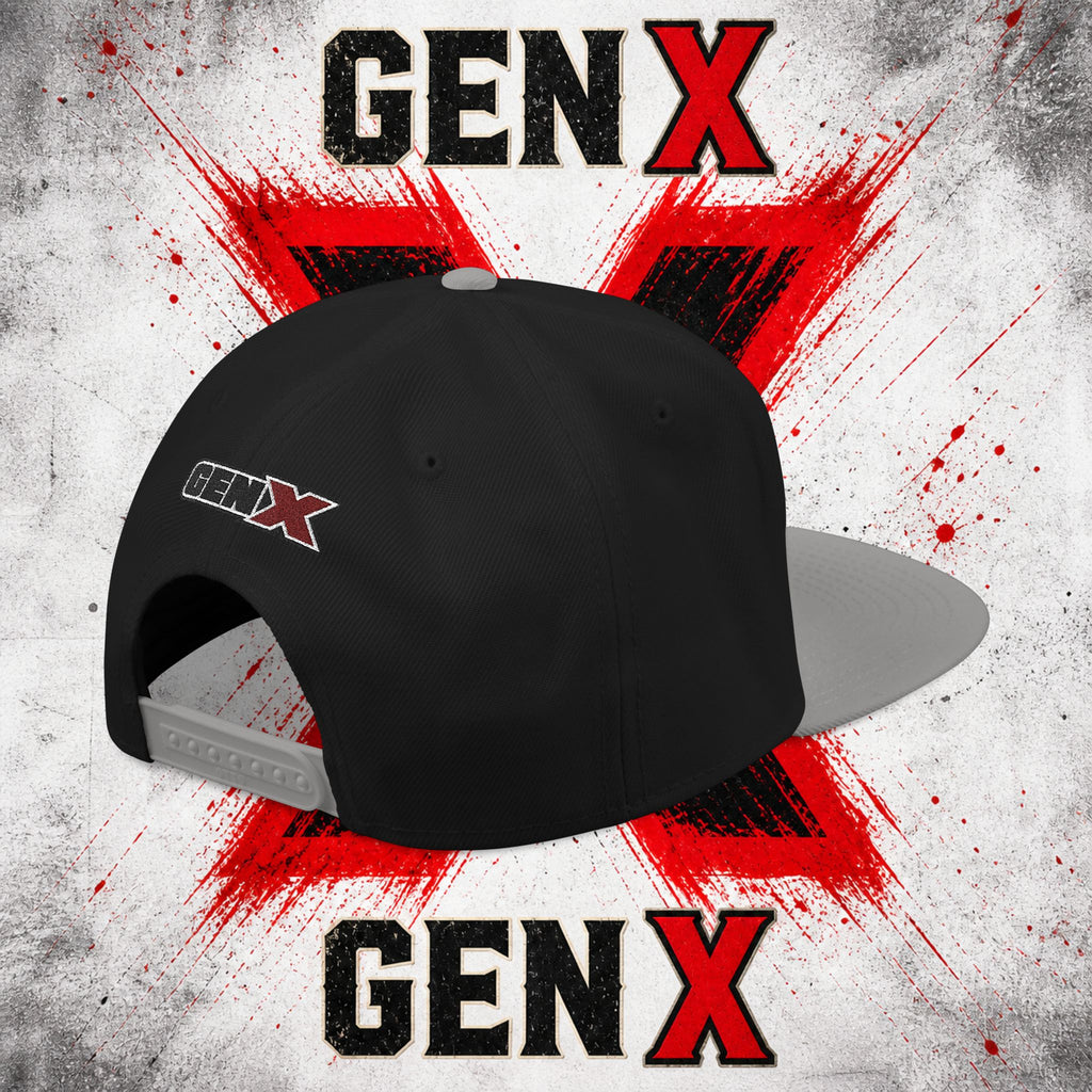 Gen X Embroidered Flat Bill Ball Cap — Gen X Proud 1965–1980