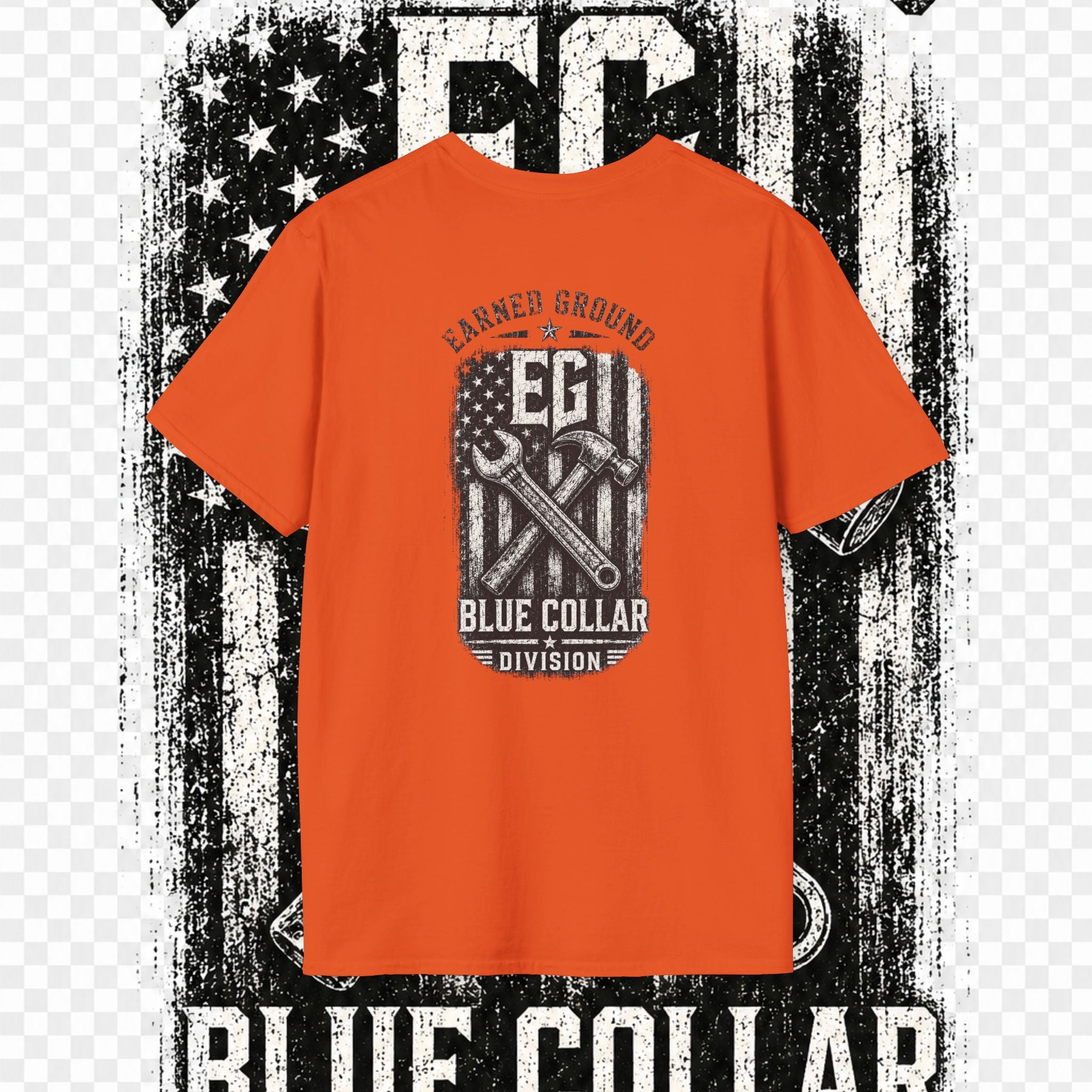 EARNED GROUND "BLUE COLLAR DIVISION" Coastal Calm Graphic T-Shirt
