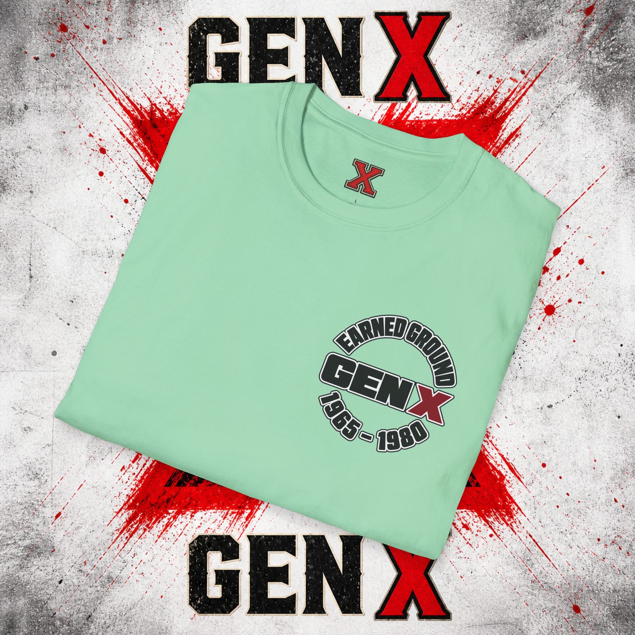 EARNED GROUD Gen X 1965–1980 Retro Logo T-Shirt