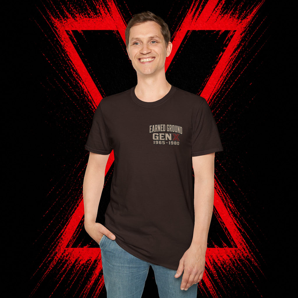 Earned Ground Gen X 1965–1980 Retro Vintage Tee— Gen X 1965–1980 Retro Vintage Tee