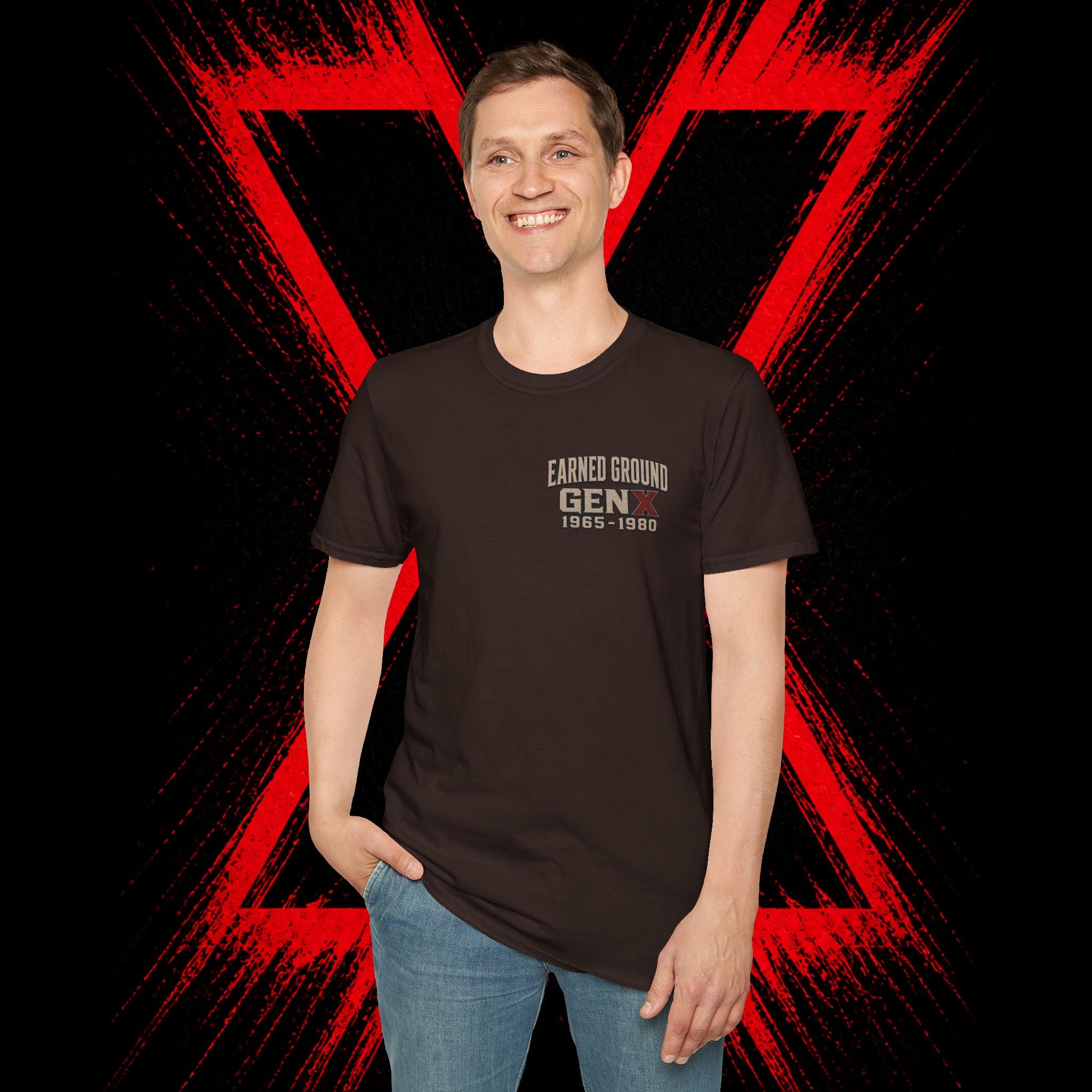 Earned Ground Gen X 1965–1980 Retro Vintage Tee— Gen X 1965–1980 Retro Vintage Tee