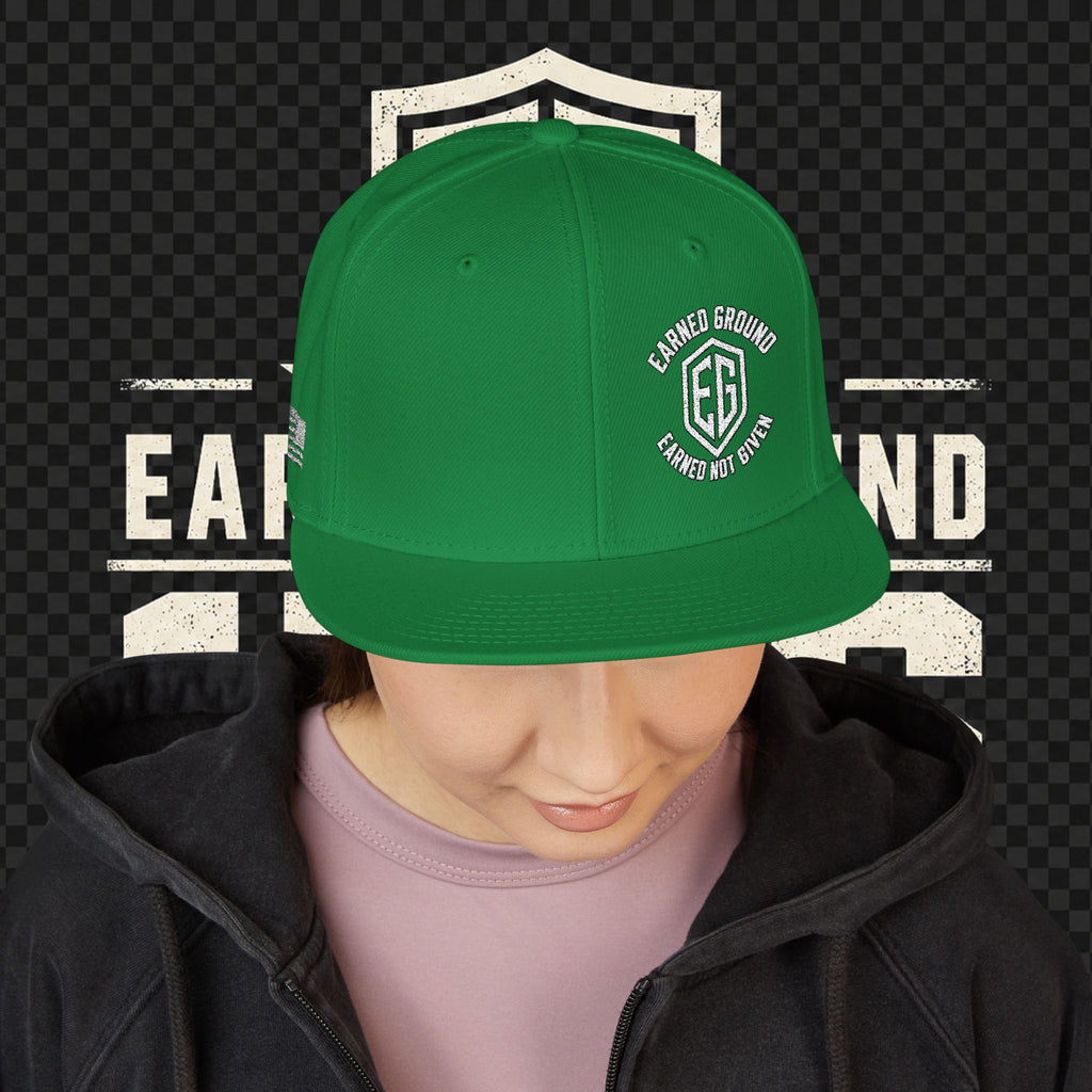 Earned Ground Embroidered Snapback Hat – Respect Is Earned Logo