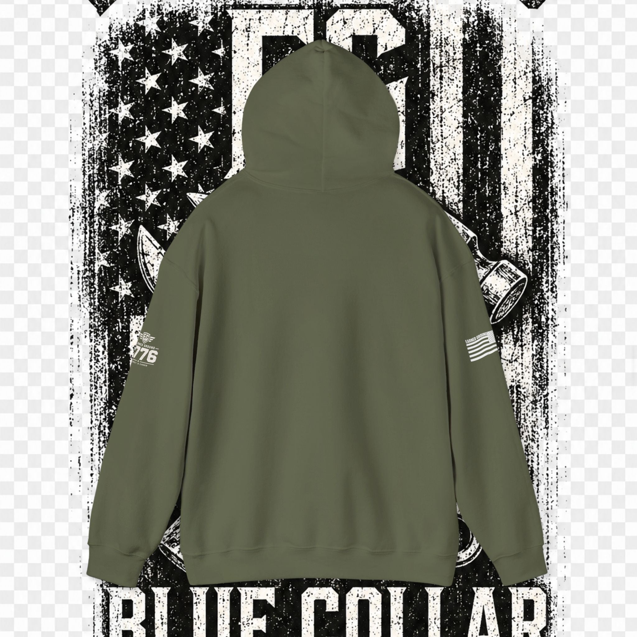 Earned Ground Blue Collar Hoodie – Blue Collar Division Hoodie