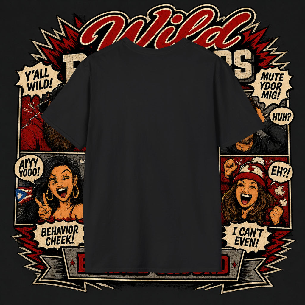 Earned Ground "Wild Behaviors" T-Shirt — Retro Red & White Graphic Tee
