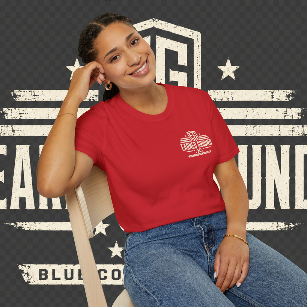 EARNED GROUND "BLUE COLLAR DIVISION" Coastal Calm Graphic T-Shirt