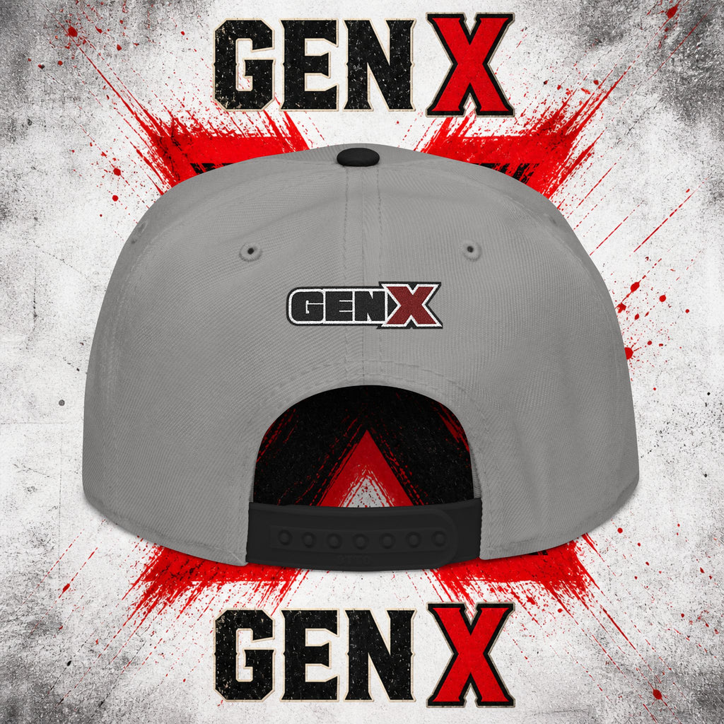 Gen X Embroidered Flat Bill Ball Cap — Gen X Proud 1965–1980