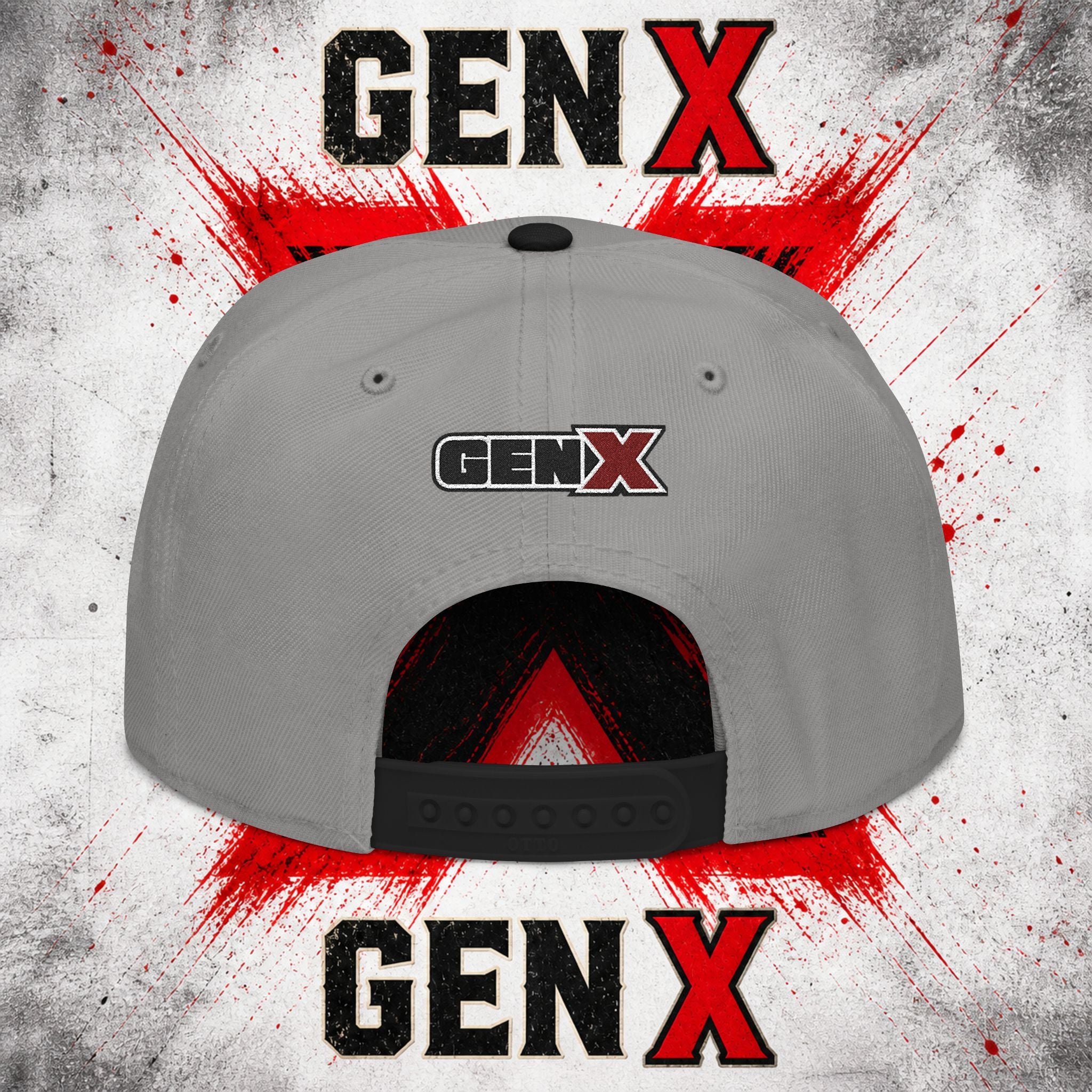 Gen X Embroidered Flat Bill Ball Cap — Gen X Proud 1965–1980
