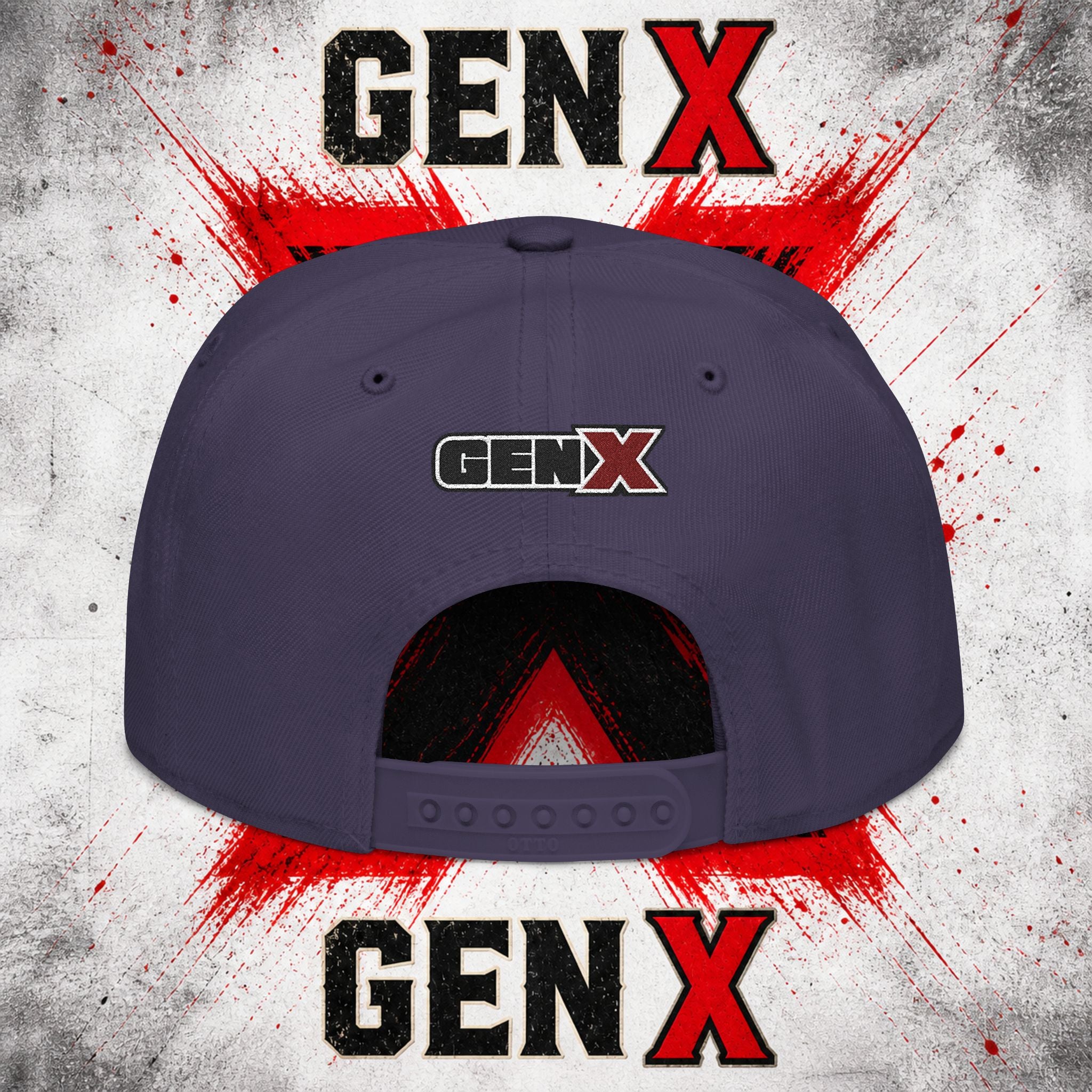 Gen X Embroidered Flat Bill Ball Cap — Gen X Proud 1965–1980