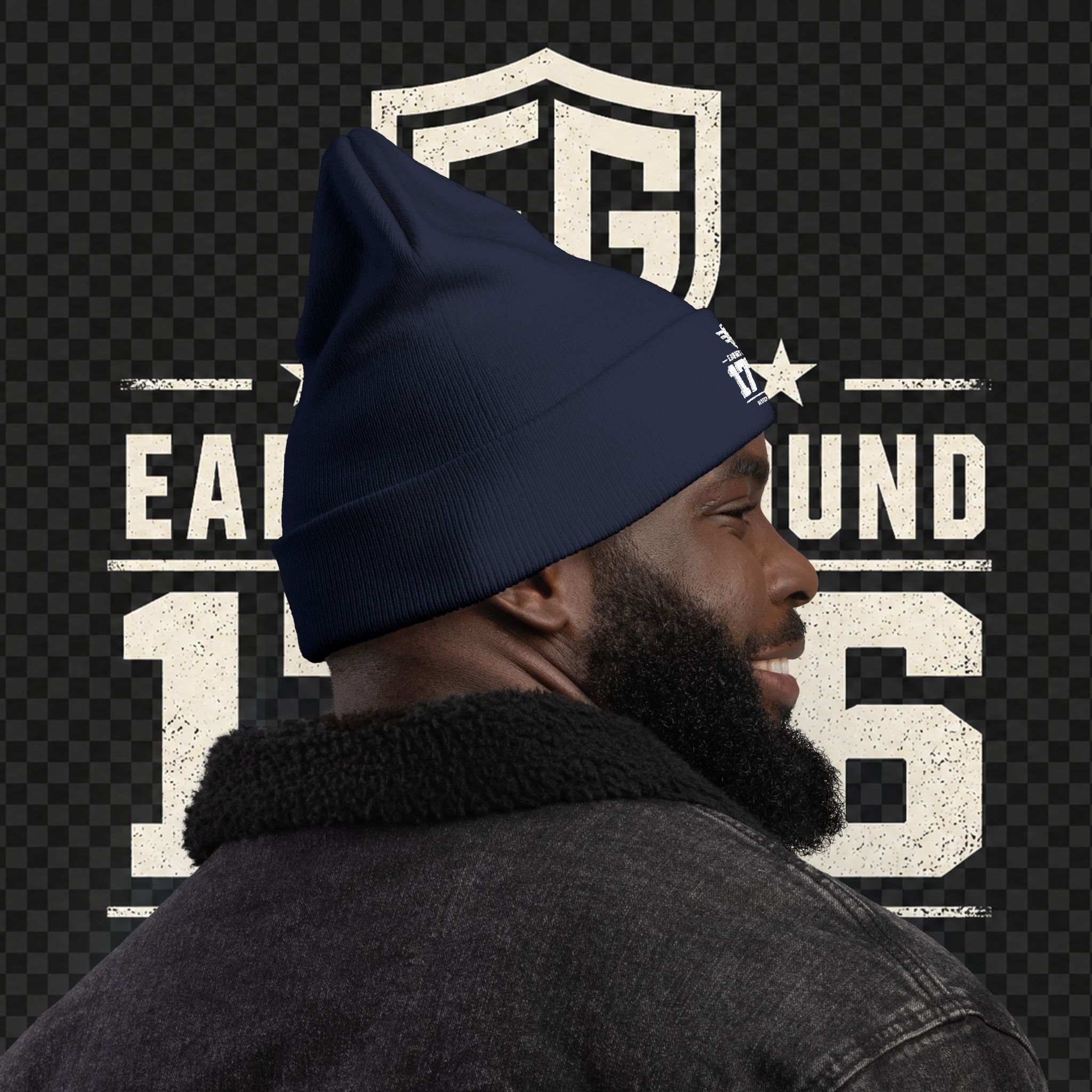 EARNED GROUND 1776 "Respect Is Earned" Embroidered Knit Beanie