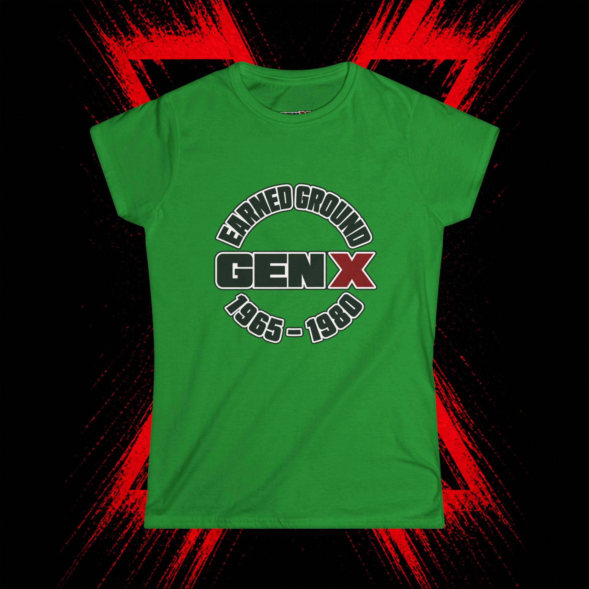 Gen X 'Earned Ground' Women's Tee — 1965–1980 Retro Nostalgia Shirt