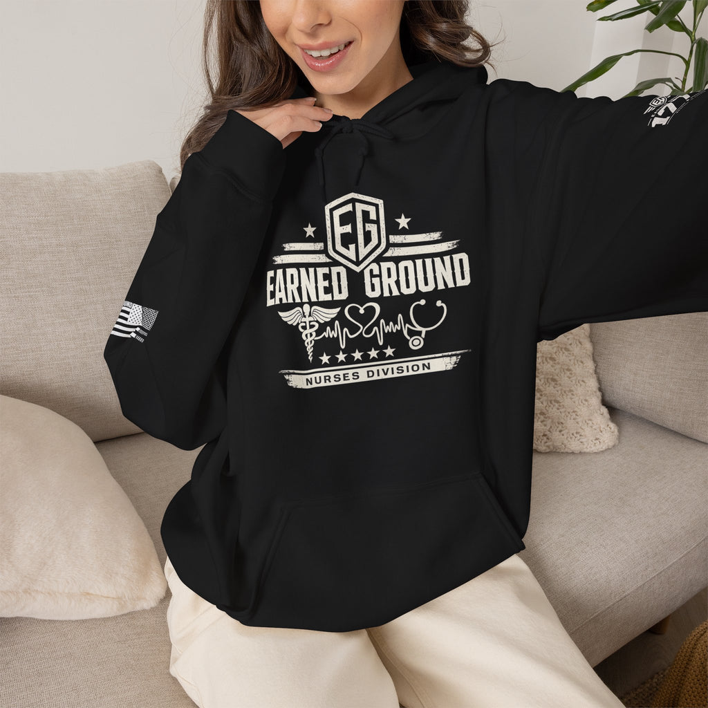 Earned Ground Nurses Division Hoodie — Nurse Tribute Pullover