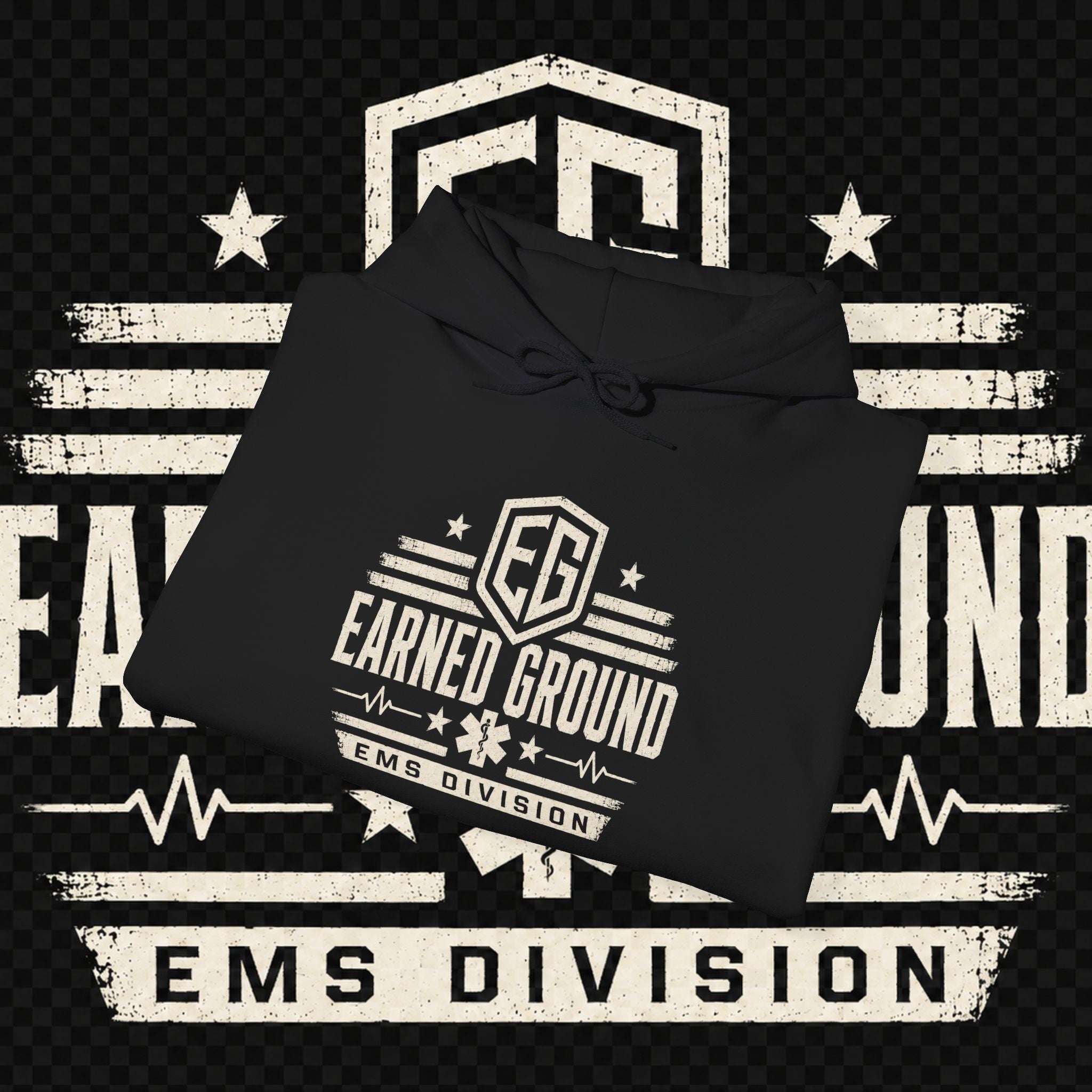 Earned Ground EMS Division Hoodie — Paramedic / EMT Tribute Pullover