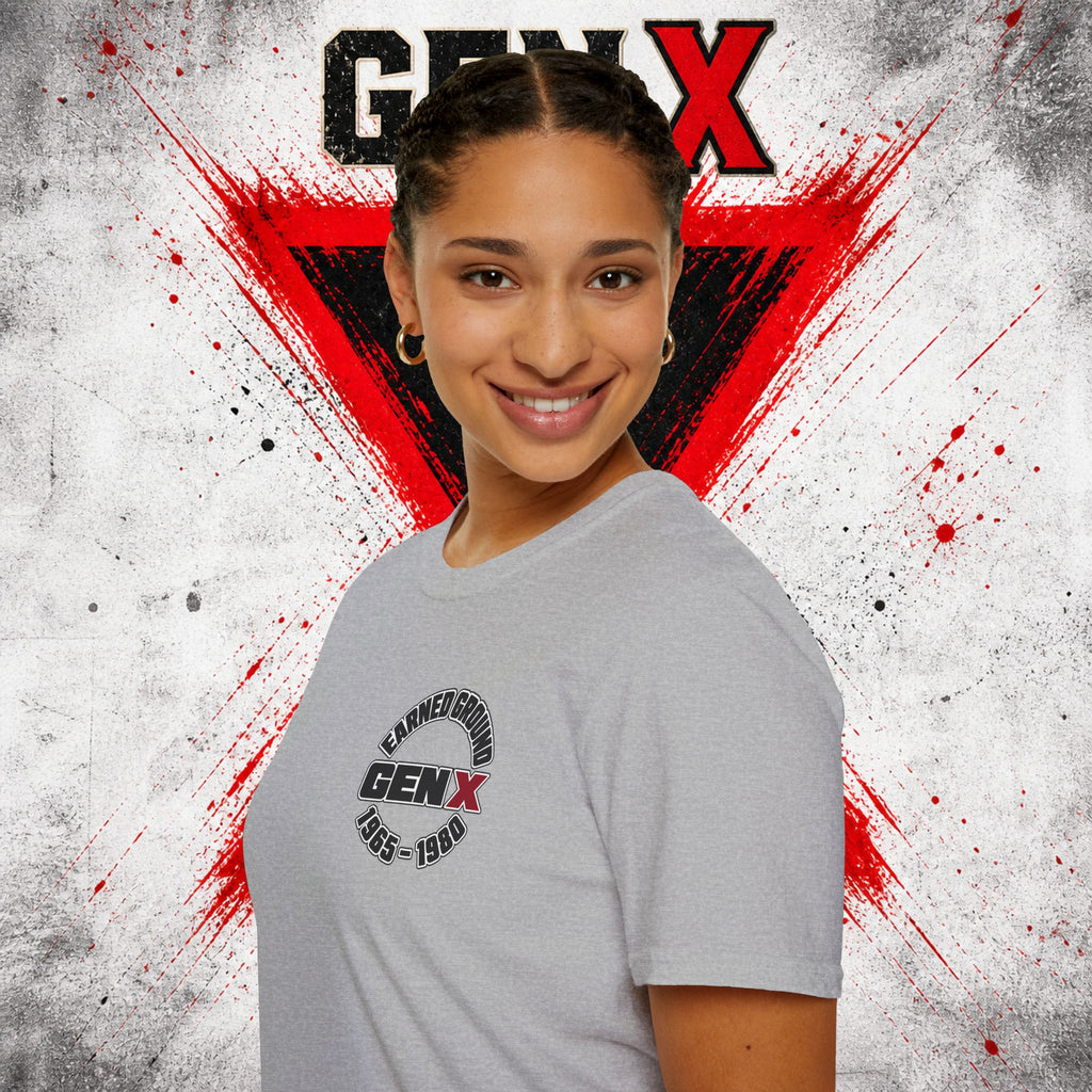 EARNED GROUD Gen X 1965–1980 Retro Logo T-Shirt