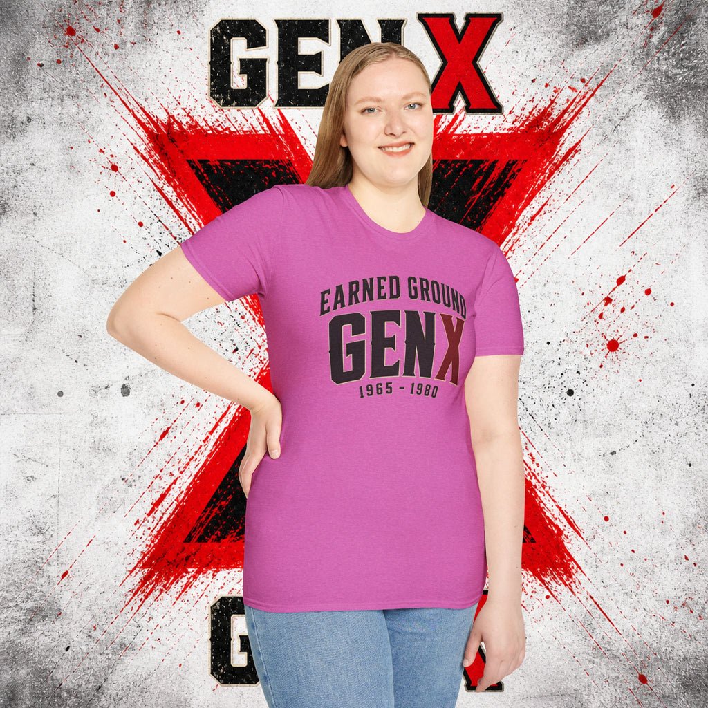 Earned Ground GEN X T-Shirt — 1965–1980 Retro Pride Tee