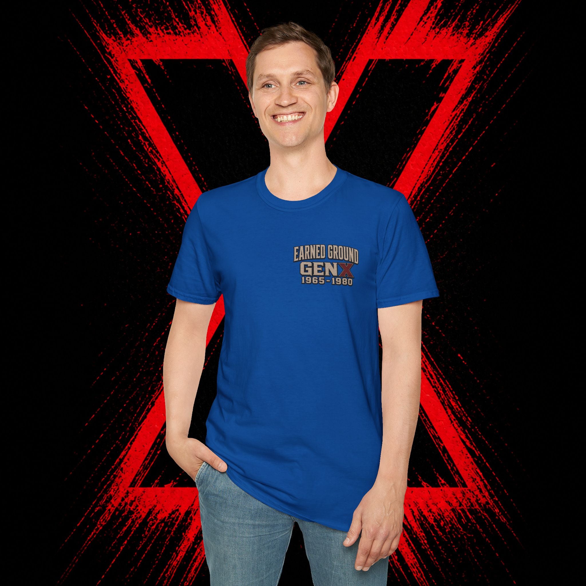 Earned Ground Gen X 1965–1980 Retro Vintage Tee— Gen X 1965–1980 Retro Vintage Tee