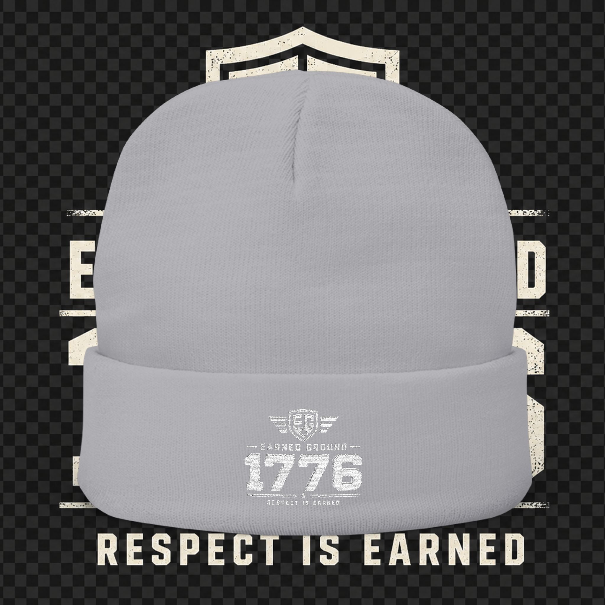EARNED GROUND 1776 "Respect Is Earned" Embroidered Knit Beanie