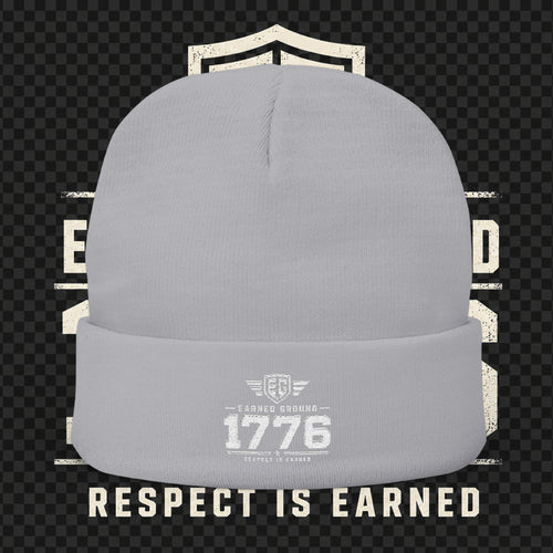 EARNED GROUND 1776 "Respect Is Earned" Embroidered Knit Beanie