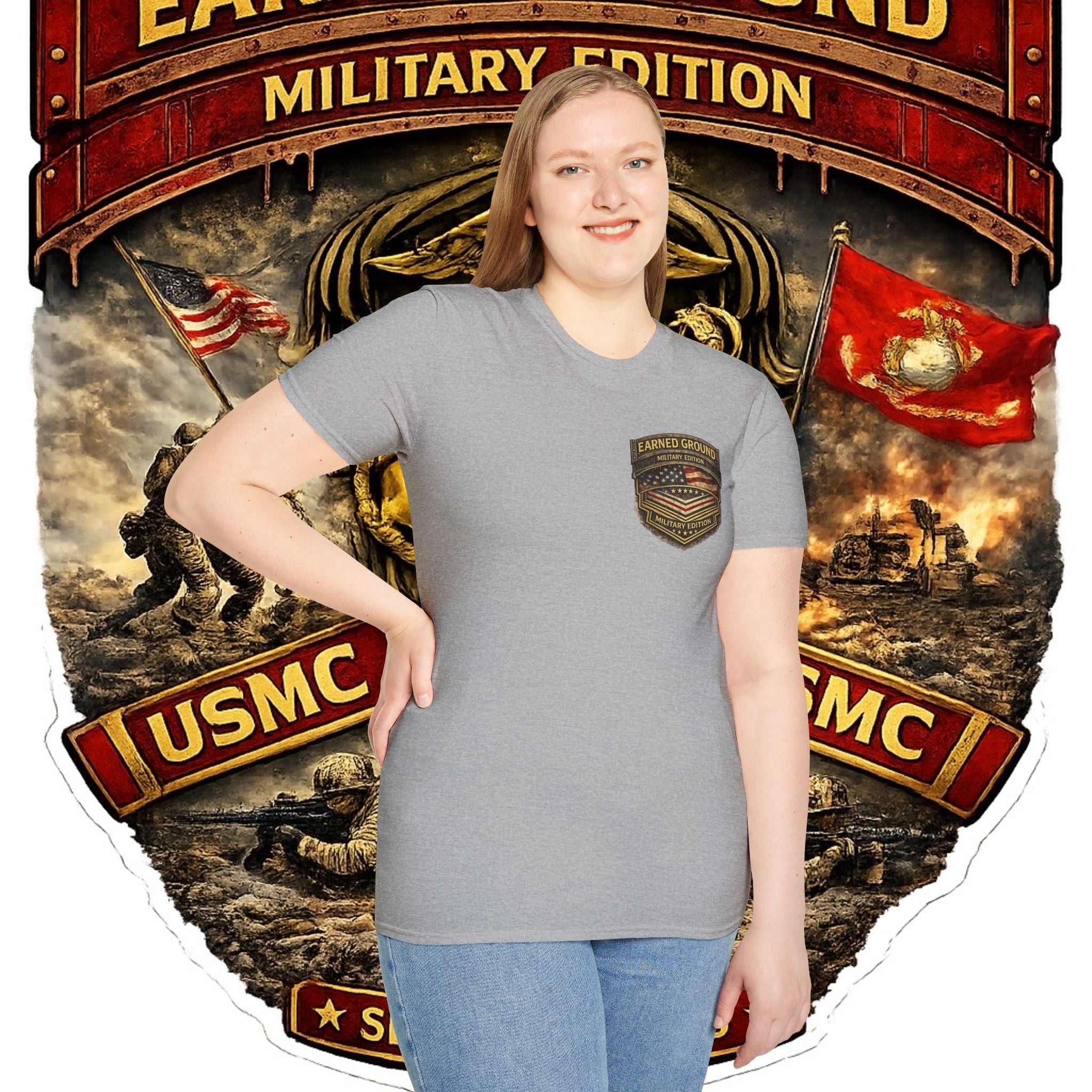 Earned Ground Military Edition USMC — USMC Military Tribute Pocket Tee