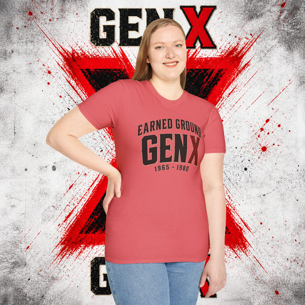 Earned Ground GEN X T-Shirt — 1965–1980 Retro Pride Tee