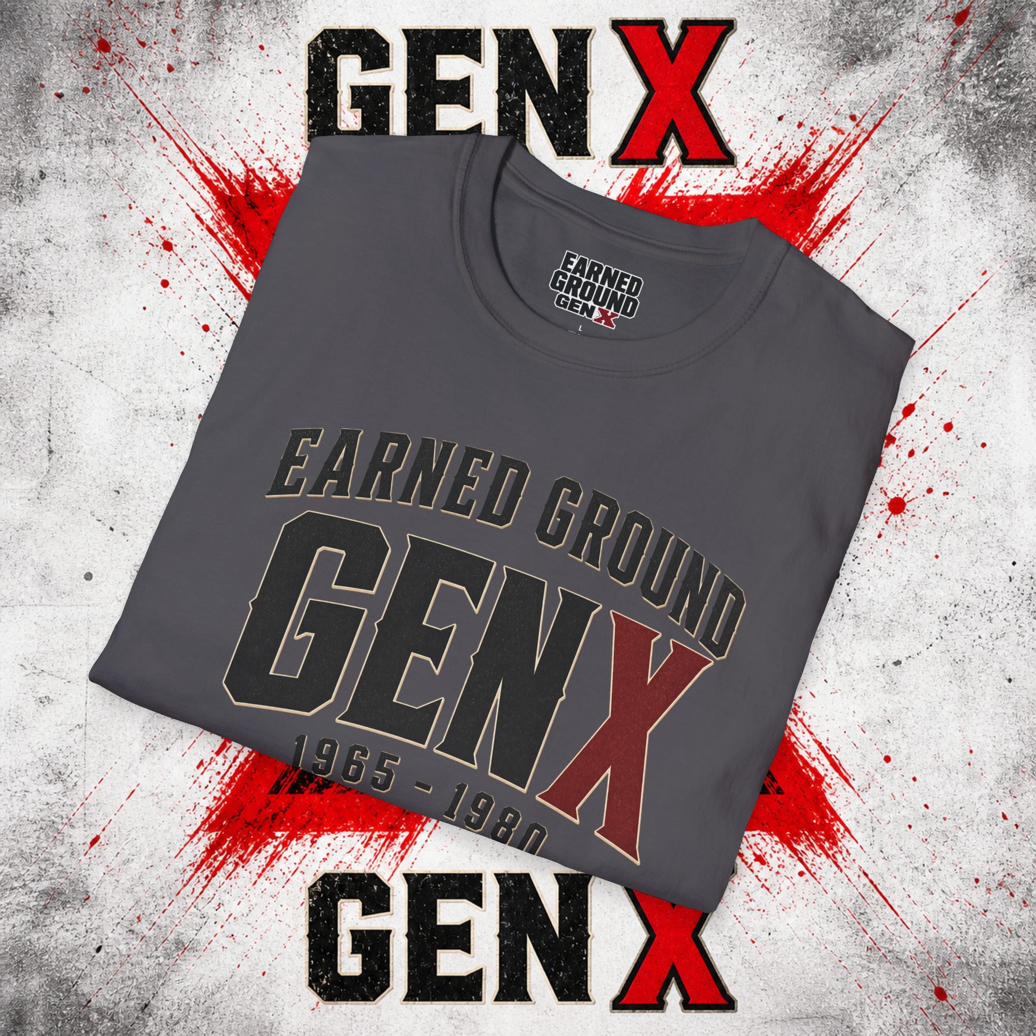Earned Ground GEN X T-Shirt — 1965–1980 Retro Pride Tee
