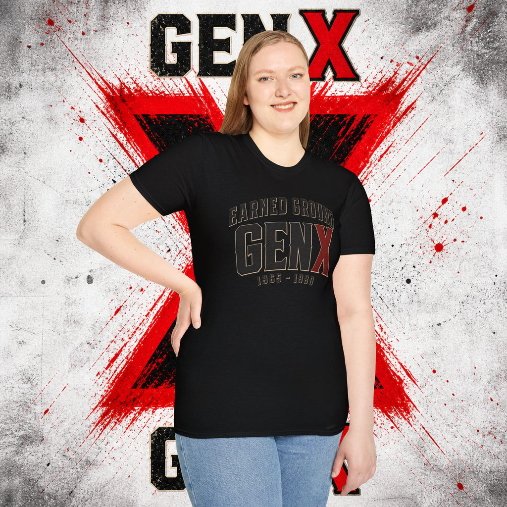 Earned Ground GEN X T-Shirt — 1965–1980 Retro Pride Tee