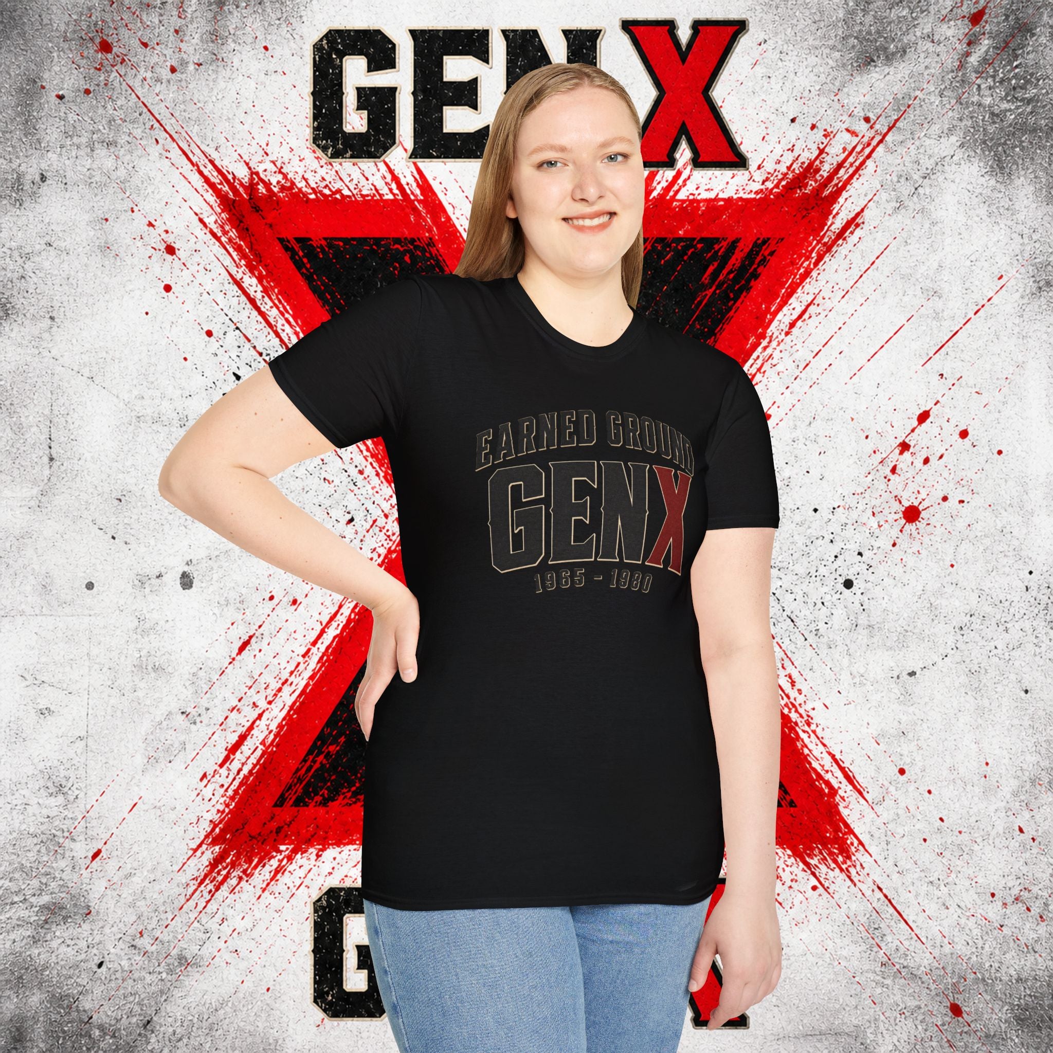 Earned Ground GEN X T-Shirt — 1965–1980 Retro Pride Tee
