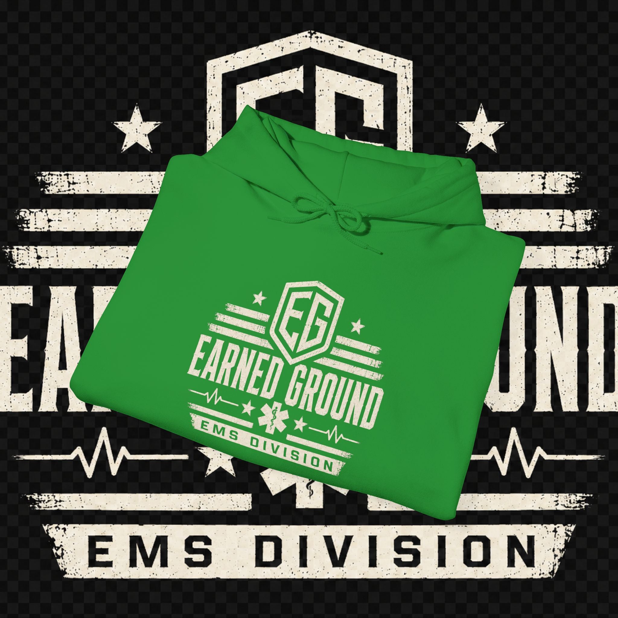 Earned Ground EMS Division Hoodie — Paramedic / EMT Tribute Pullover