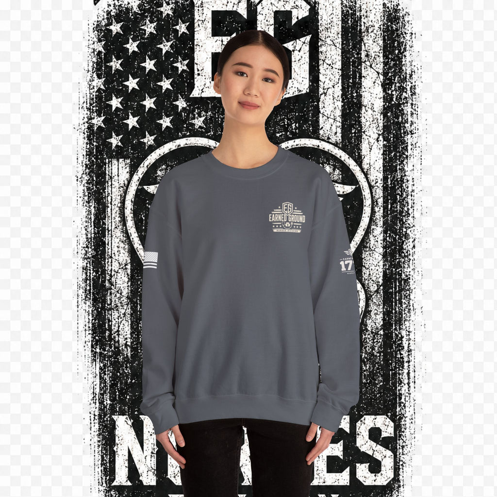 EARNED GROUND Nurses Division Crewneck Sweatshirt – Nurses Caduceus Badge Design