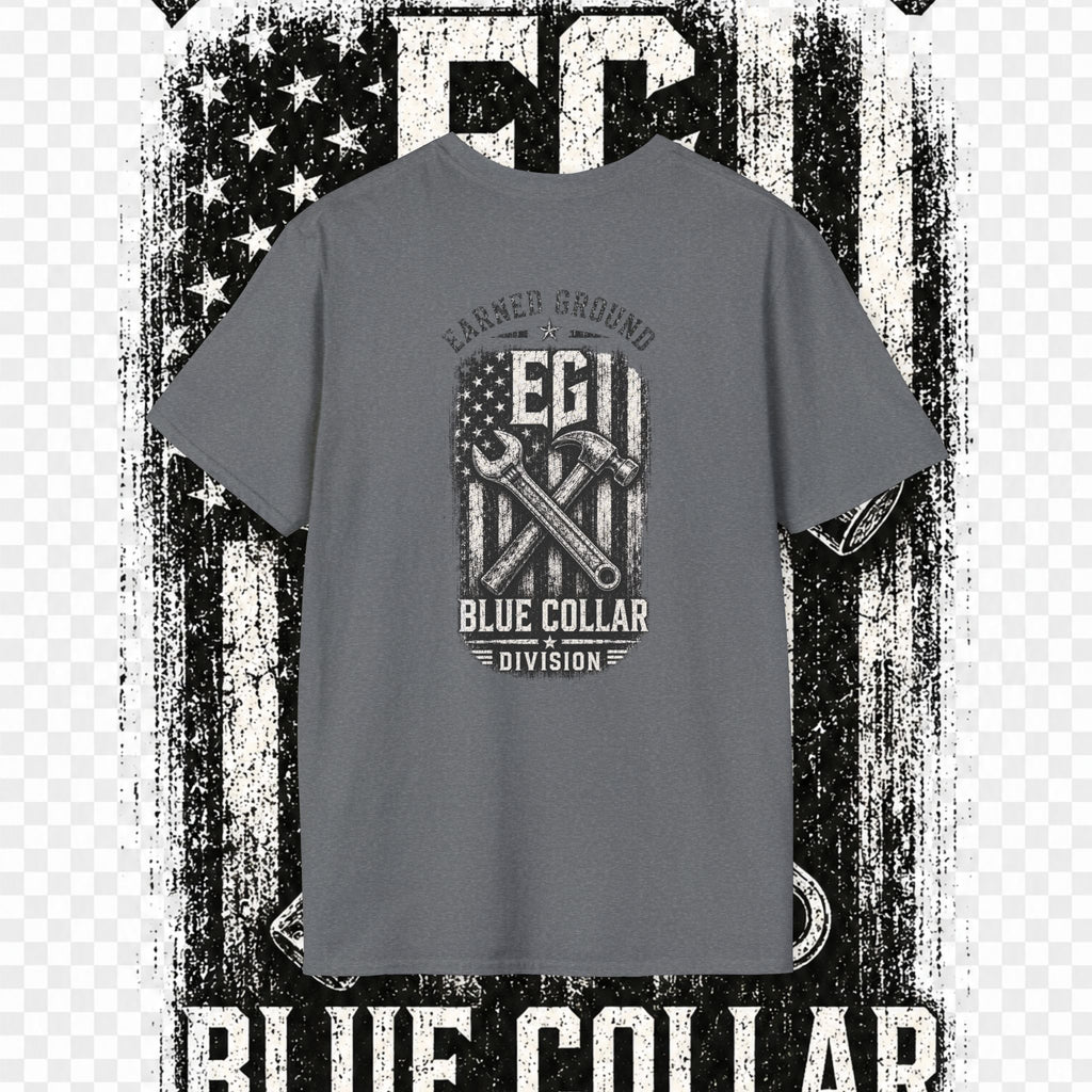 EARNED GROUND "BLUE COLLAR DIVISION" Coastal Calm Graphic T-Shirt