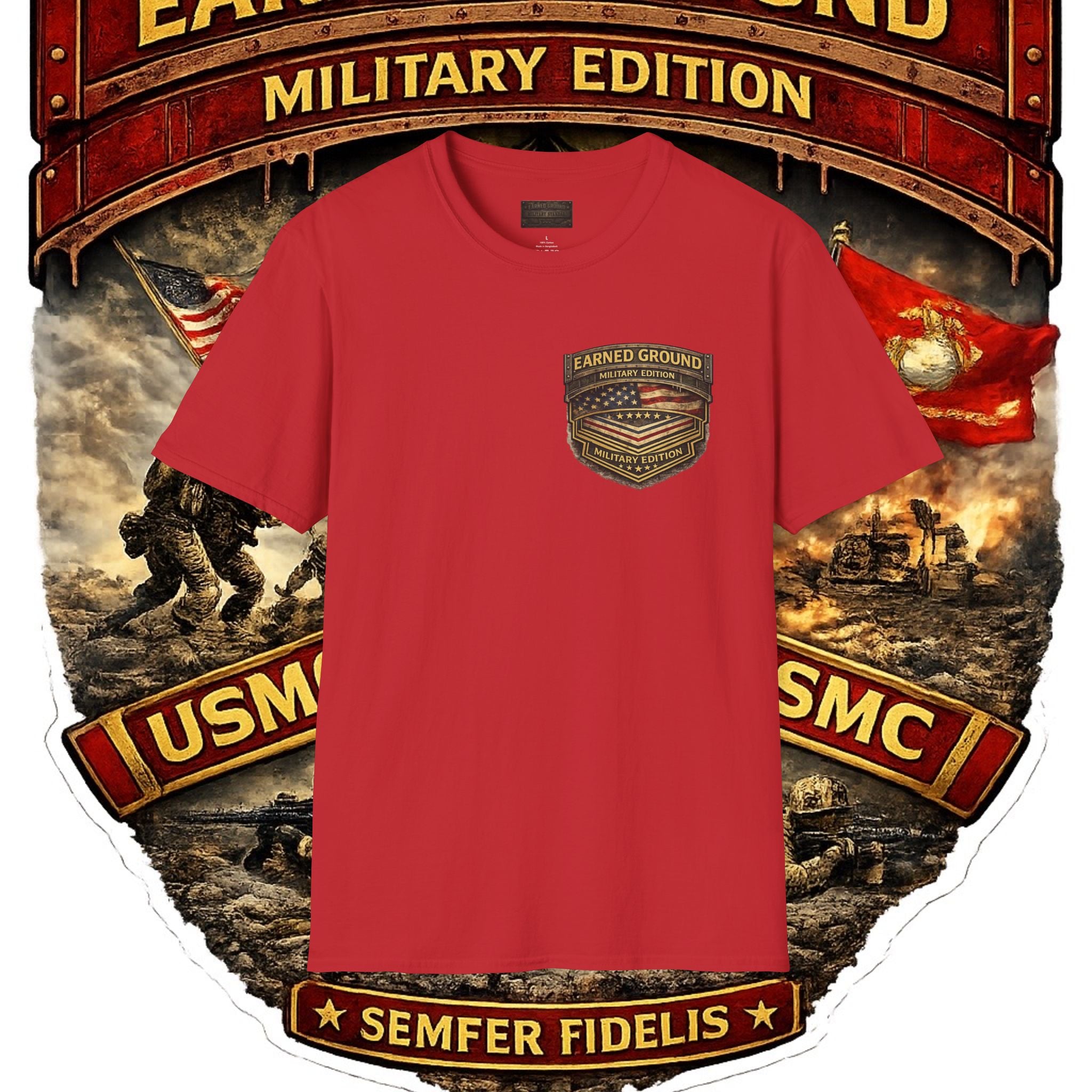 Earned Ground Military Edition USMC — USMC Military Tribute Pocket Tee