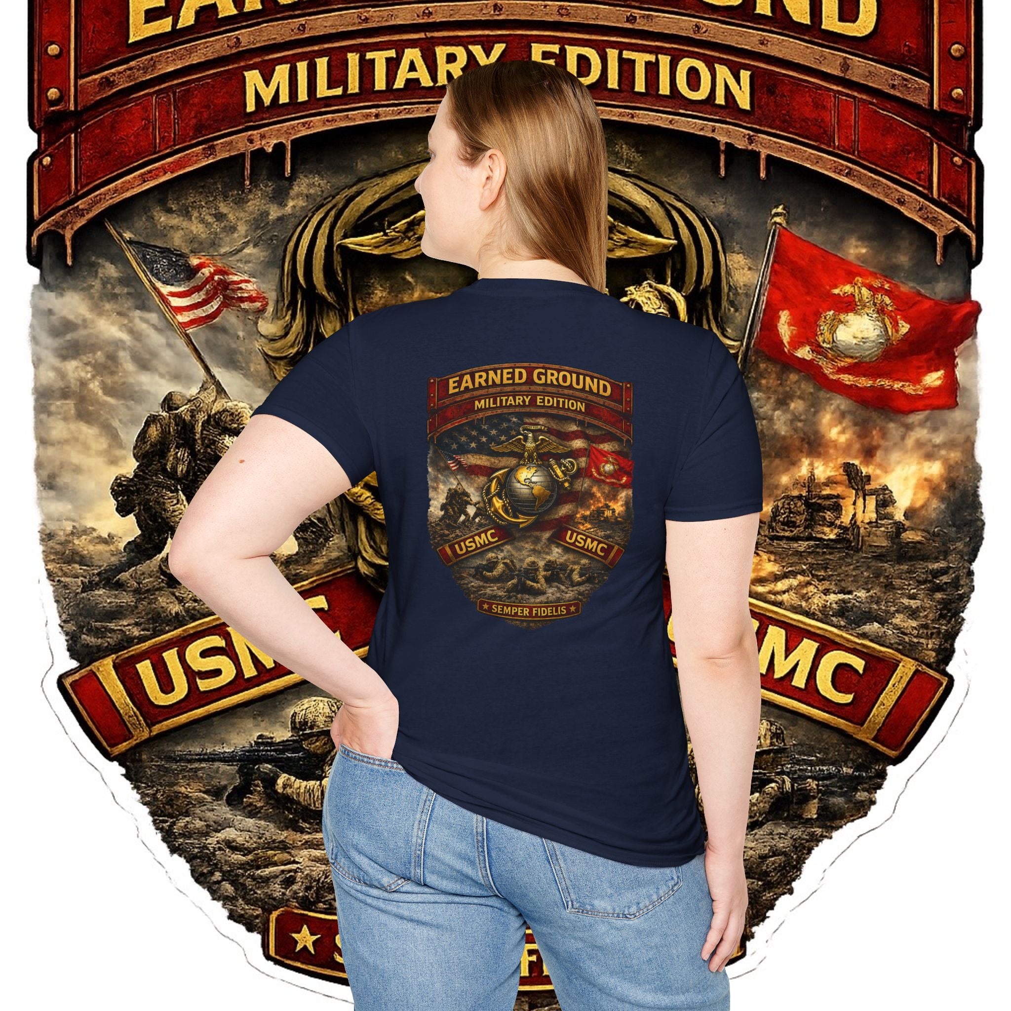 Earned Ground Military Edition USMC — USMC Military Tribute Pocket Tee