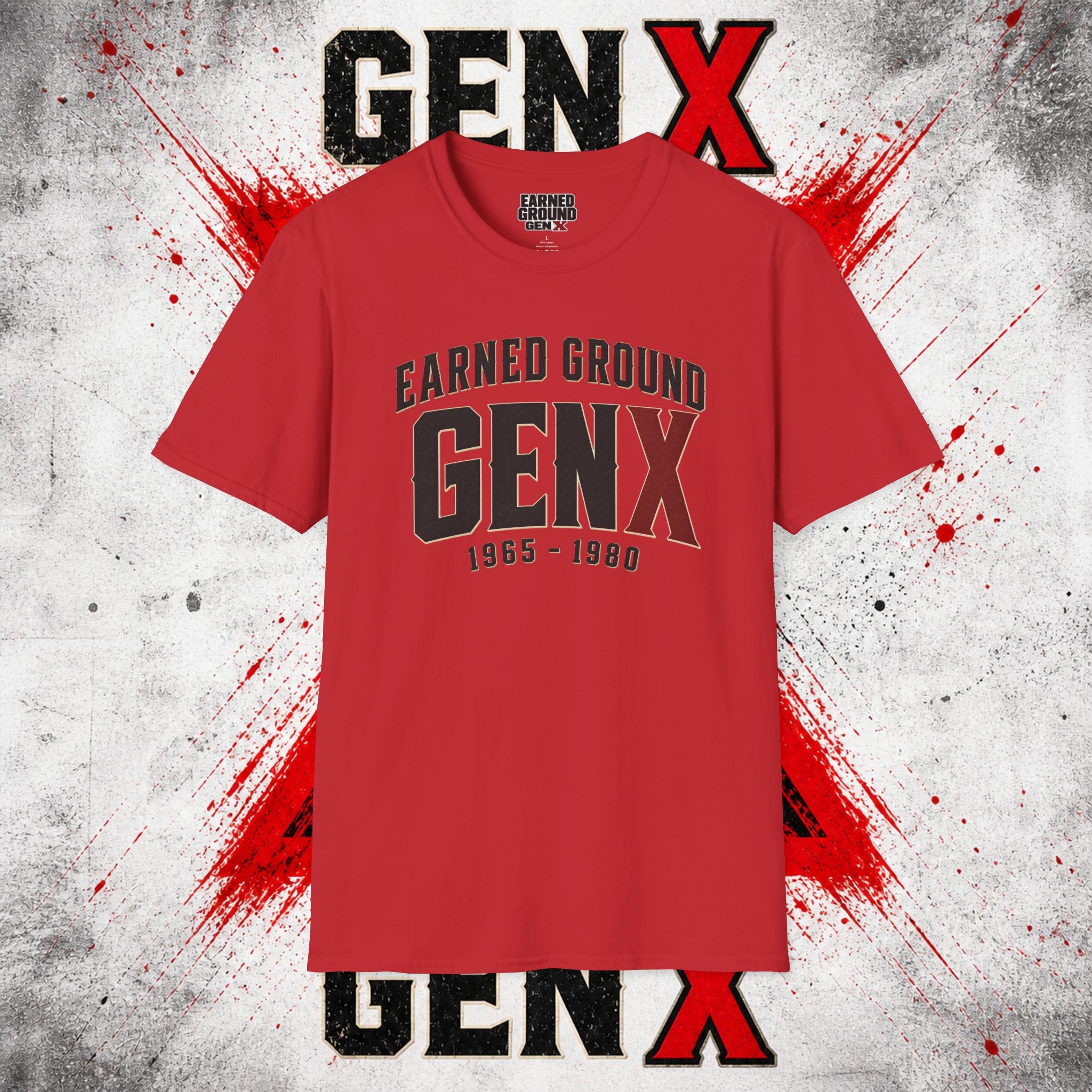 Earned Ground GEN X T-Shirt — 1965–1980 Retro Pride Tee