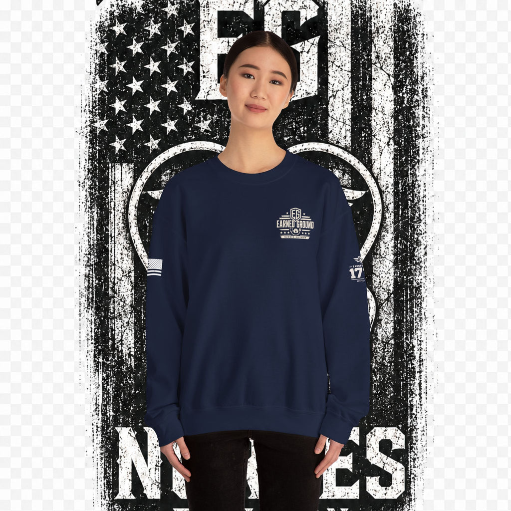 EARNED GROUND Nurses Division Crewneck Sweatshirt – Nurses Caduceus Badge Design