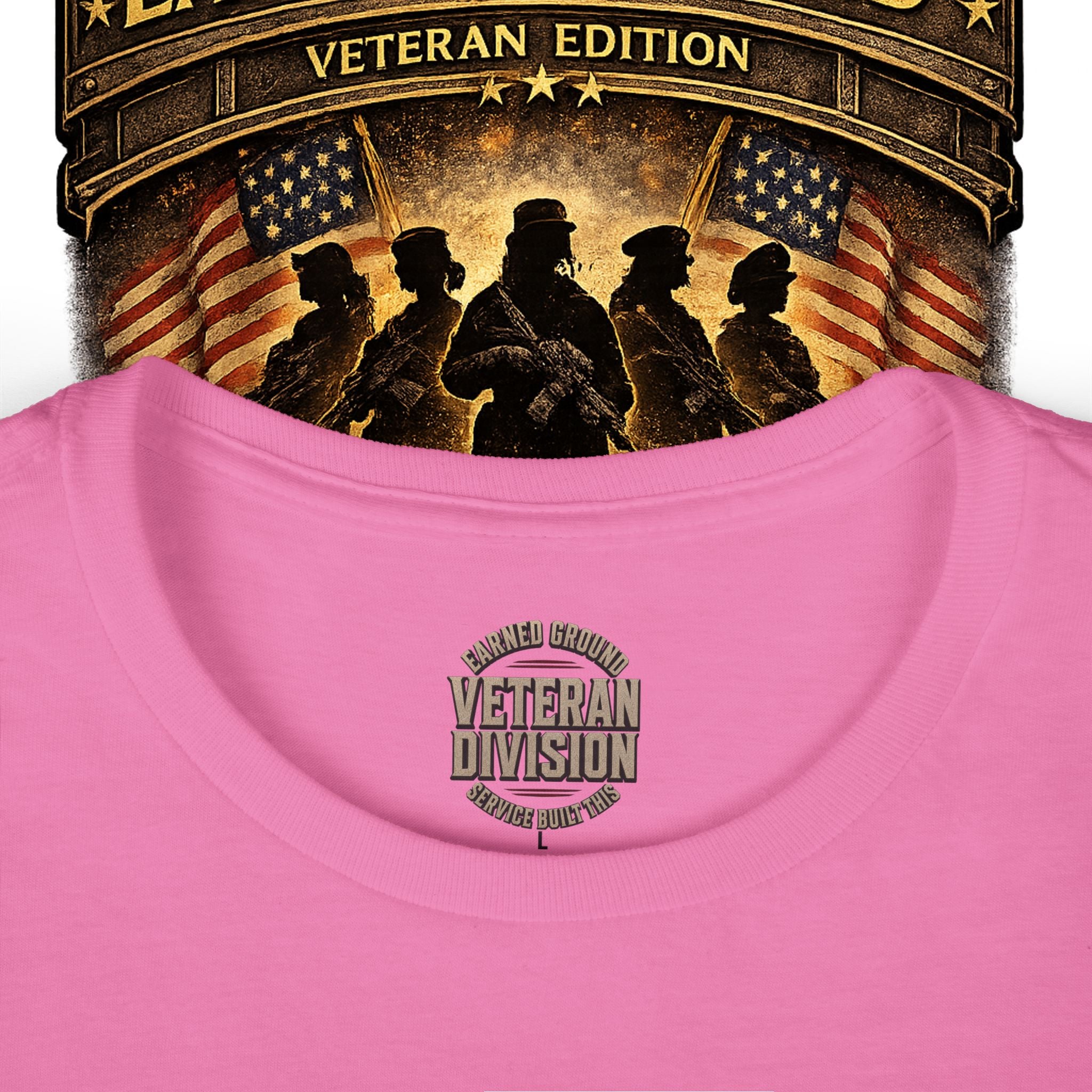 Earned Ground Female Veteran Patriotic Women's Tee - Female Veteran Patriotic Tee