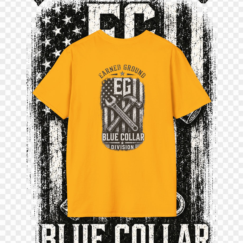 EARNED GROUND "BLUE COLLAR DIVISION" Coastal Calm Graphic T-Shirt