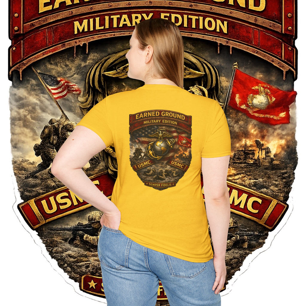 Earned Ground Military Edition USMC — USMC Military Tribute Pocket Tee