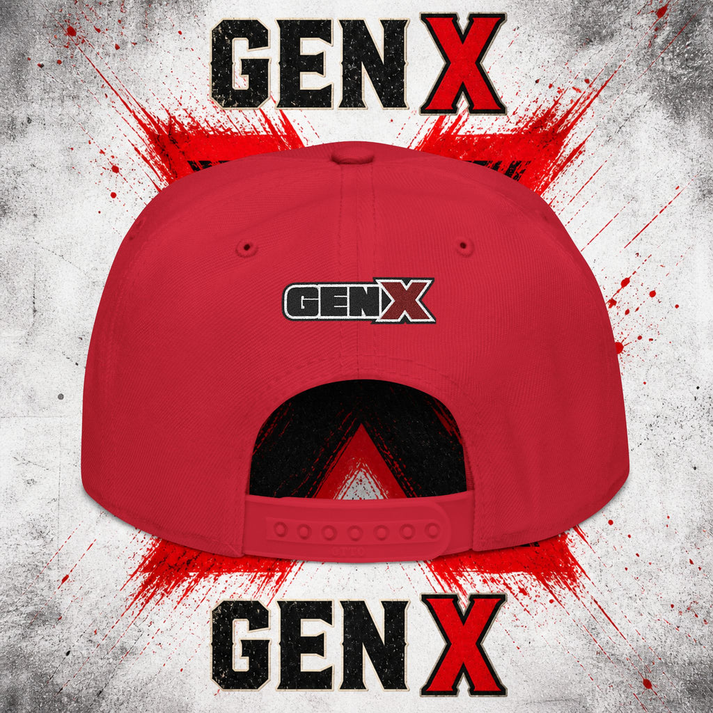 Gen X Embroidered Flat Bill Ball Cap — Gen X Proud 1965–1980