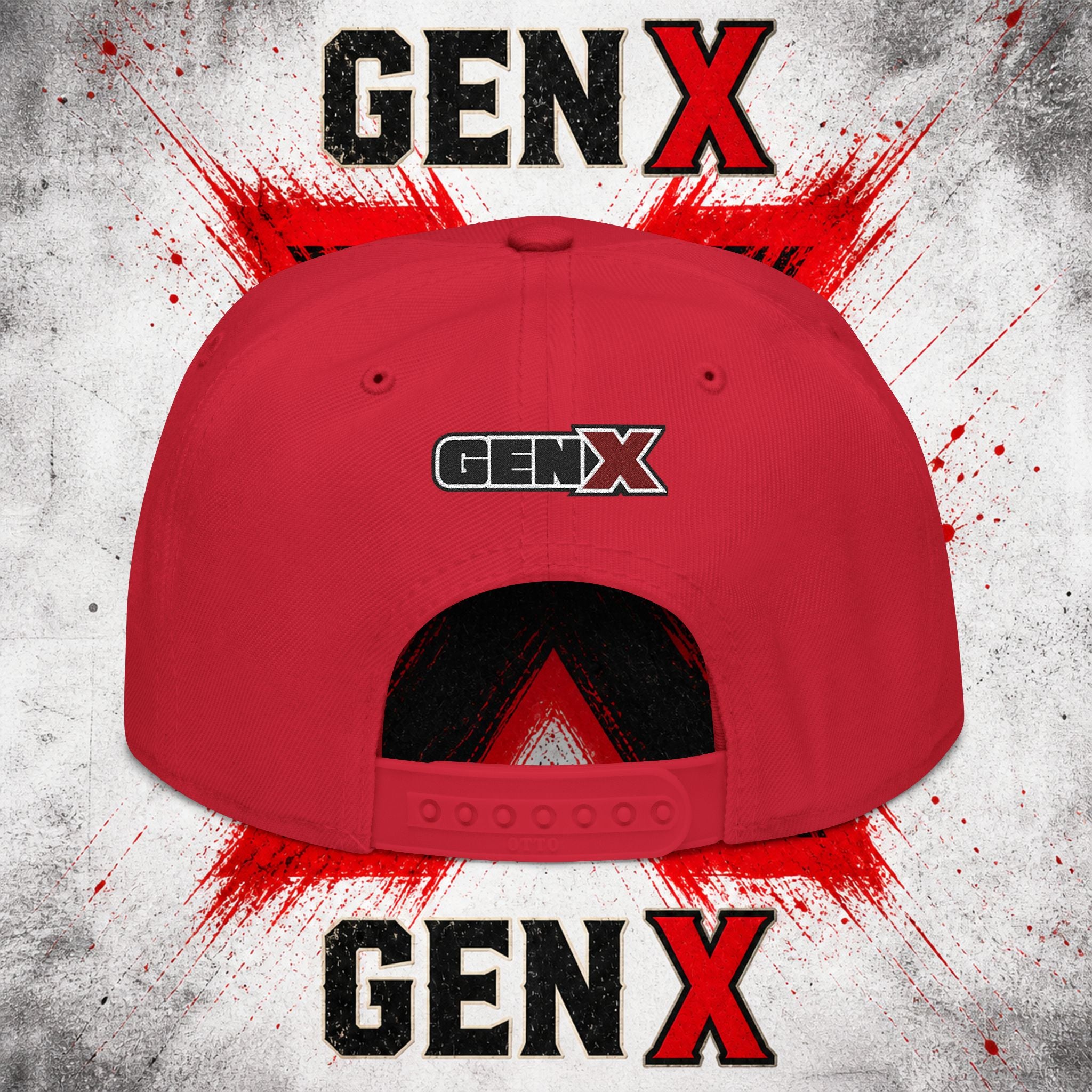 Gen X Embroidered Flat Bill Ball Cap — Gen X Proud 1965–1980