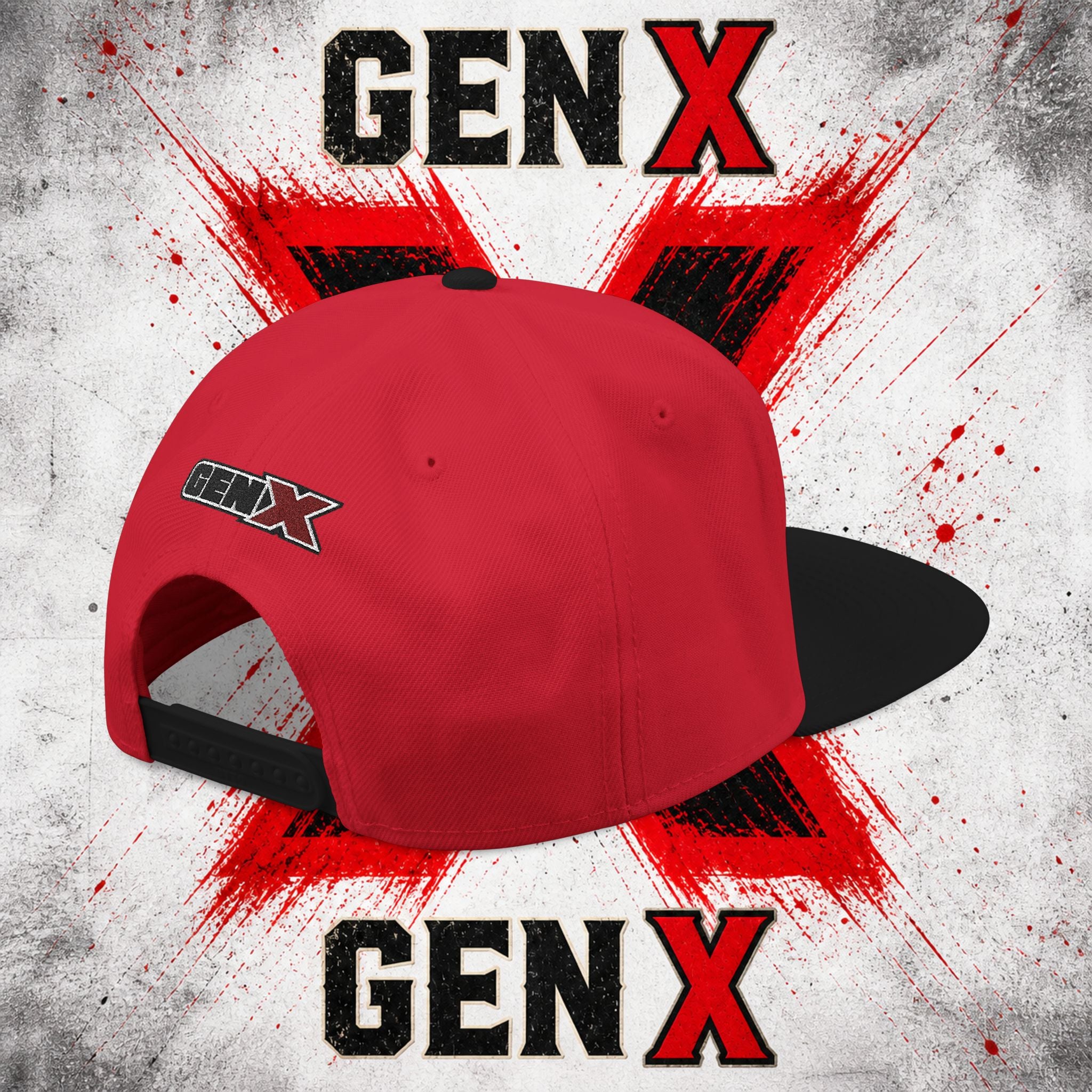 Gen X Embroidered Flat Bill Ball Cap — Gen X Proud 1965–1980