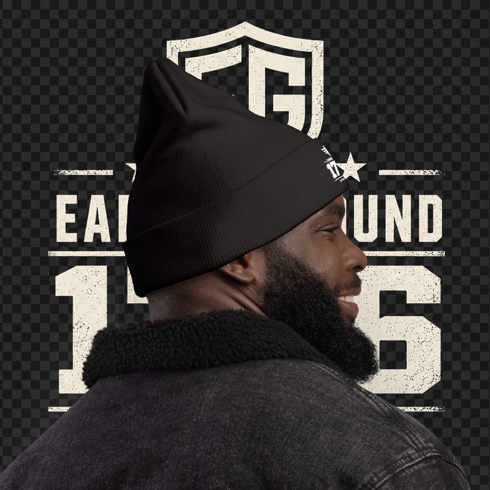 EARNED GROUND 1776 "Respect Is Earned" Embroidered Knit Beanie