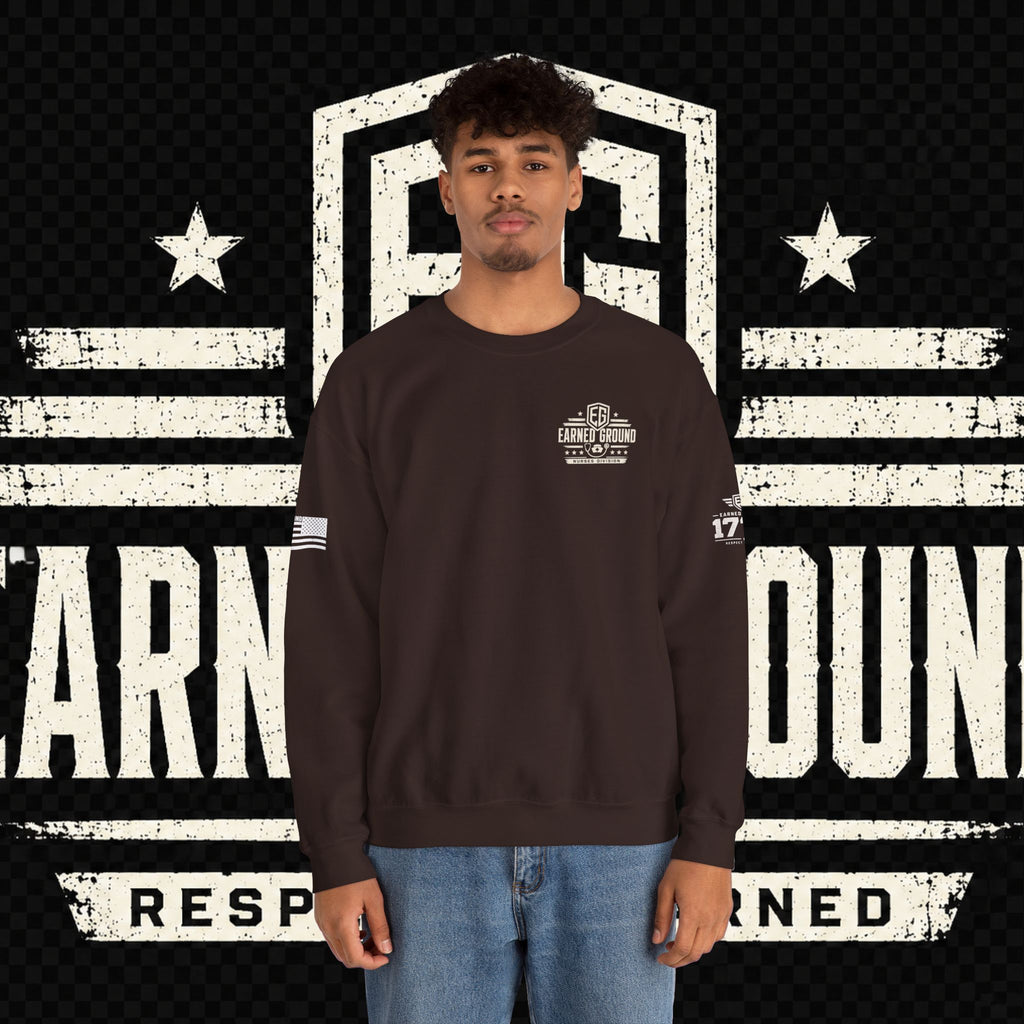 EARNED GROUND Nurses Division Crewneck Sweatshirt – Nurses Caduceus Badge Design