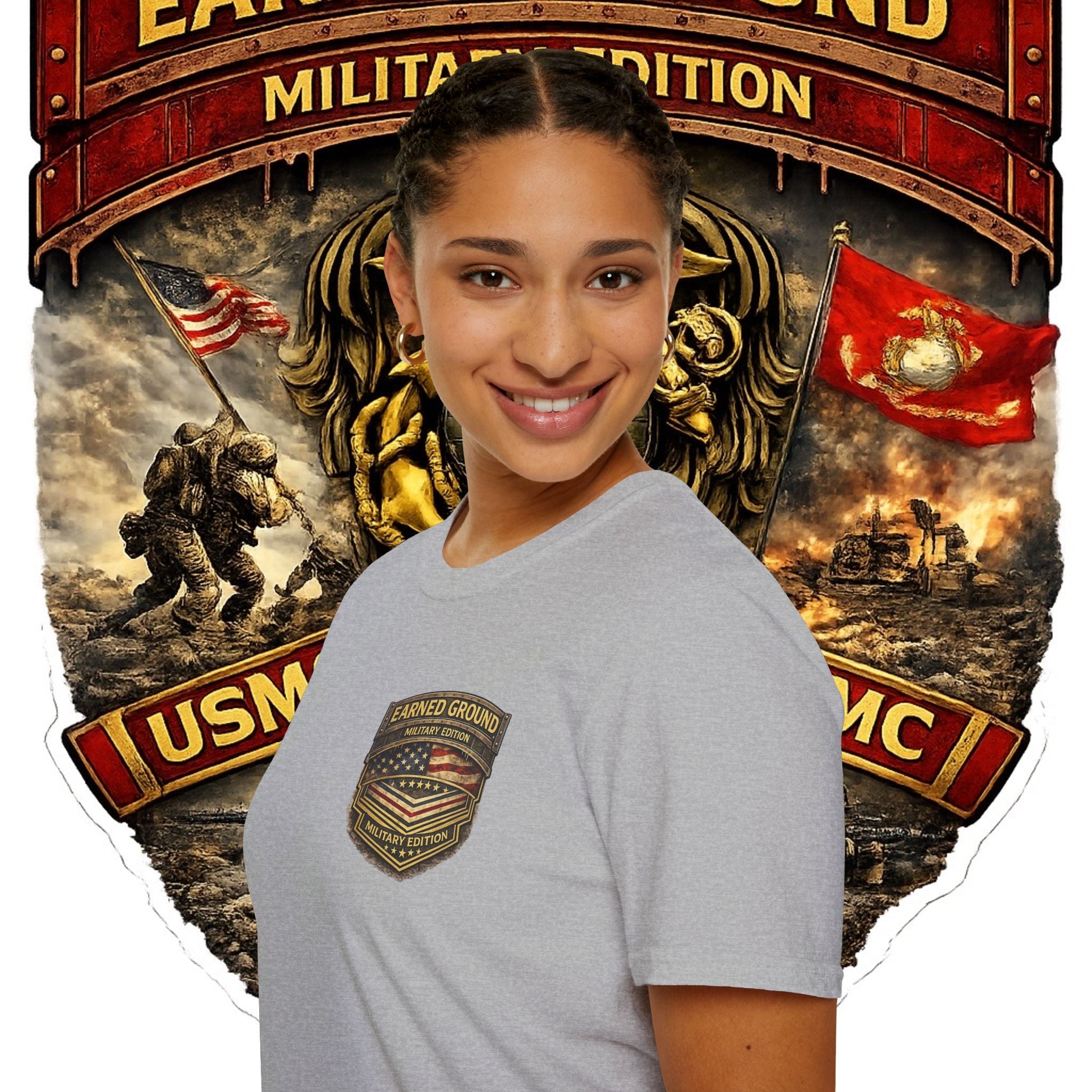 Earned Ground Military Edition USMC — USMC Military Tribute Pocket Tee
