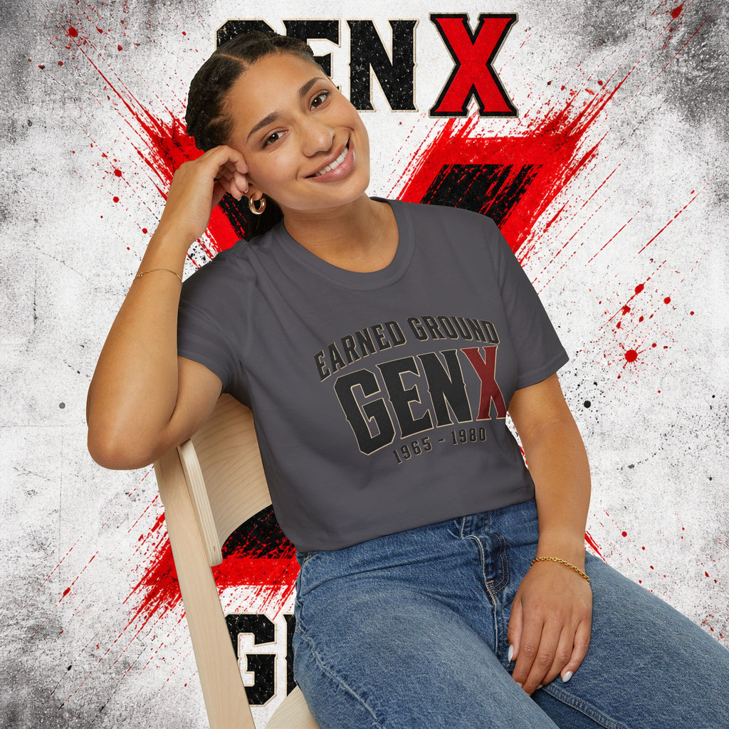 Earned Ground GEN X T-Shirt — 1965–1980 Retro Pride Tee