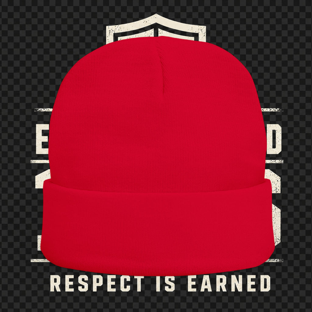 EARNED GROUND 1776 "Respect Is Earned" Embroidered Knit Beanie